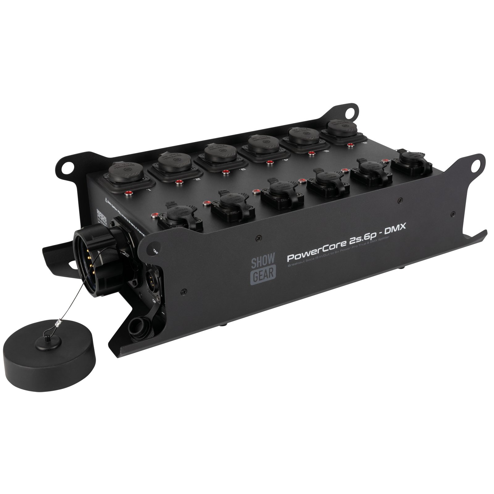 PowerCore 2s.6p DMX Breakout Box 2x S19 6x Power Pro True Splitter DMX - SHOWGEAR E617032