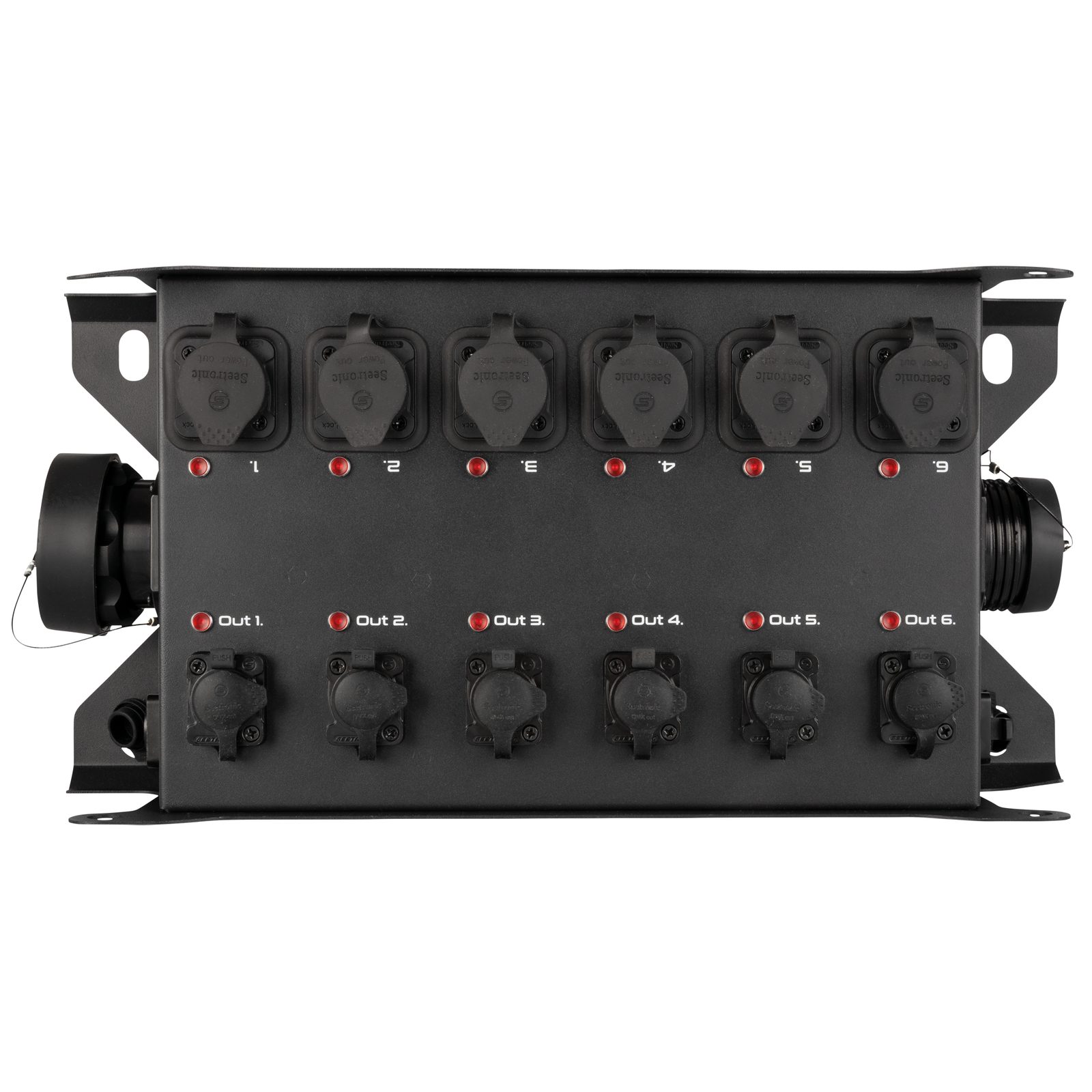PowerCore 2s.6p DMX Breakout Box 2x S19 6x Power Pro True Splitter DMX - SHOWGEAR E617032