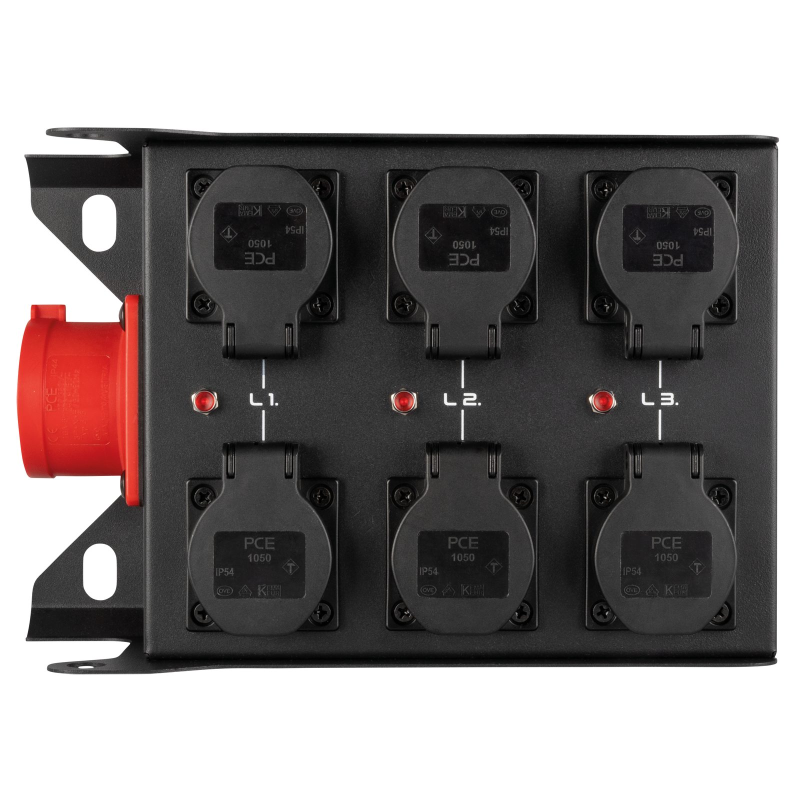 Splitter di alimentazione PowerCore c16a.6s - 1x CEE 16A a 6x Schuko - Showgear E620011