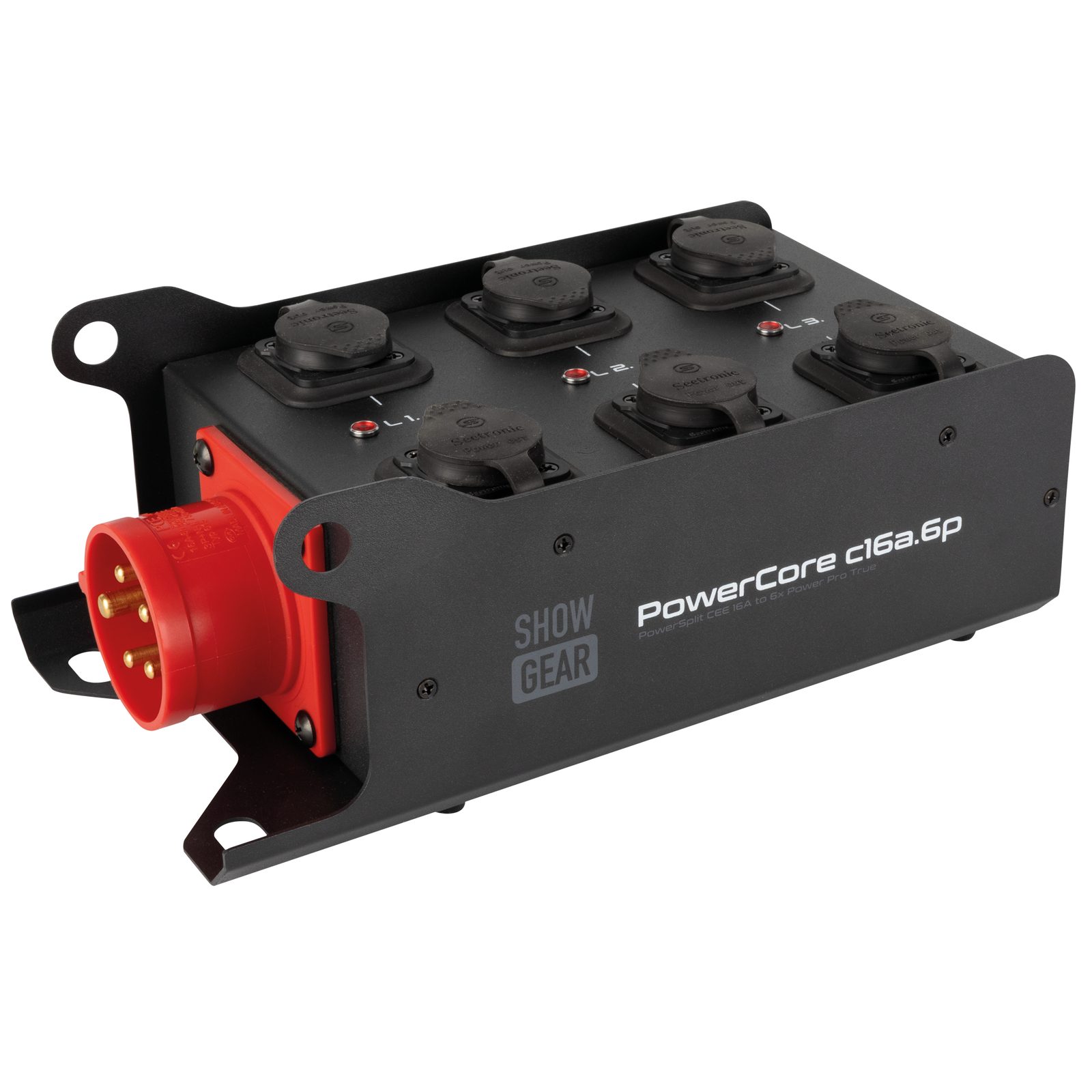 Splitter di alimentazione PowerCore c16a.6p - 1x CEE 16A a 6x Power Pro True - Showgear E620012