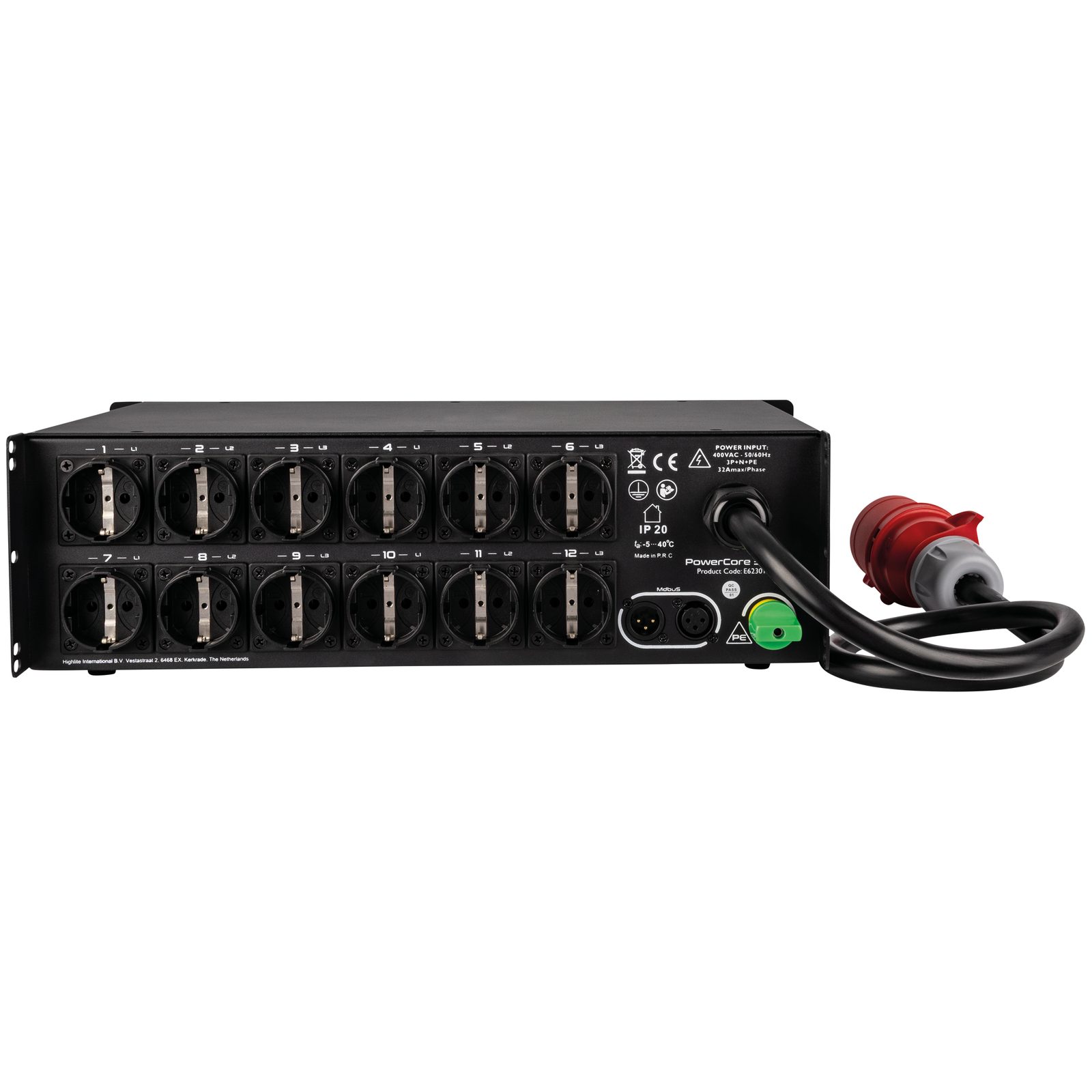 PowerCore 32.12 1 + 12x Schuko - Showgear E623010