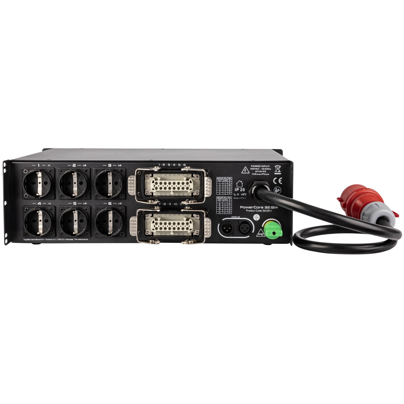 PowerCore 32.12m 1 + 6x Schuko + 2x Multipin H16 - Showgear E623011