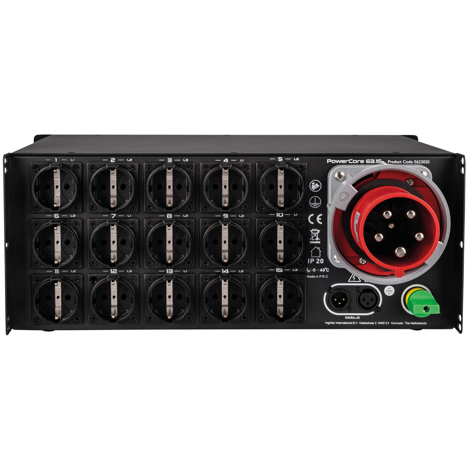 PowerCore 63.15 15x Schuko - Showgear E623020