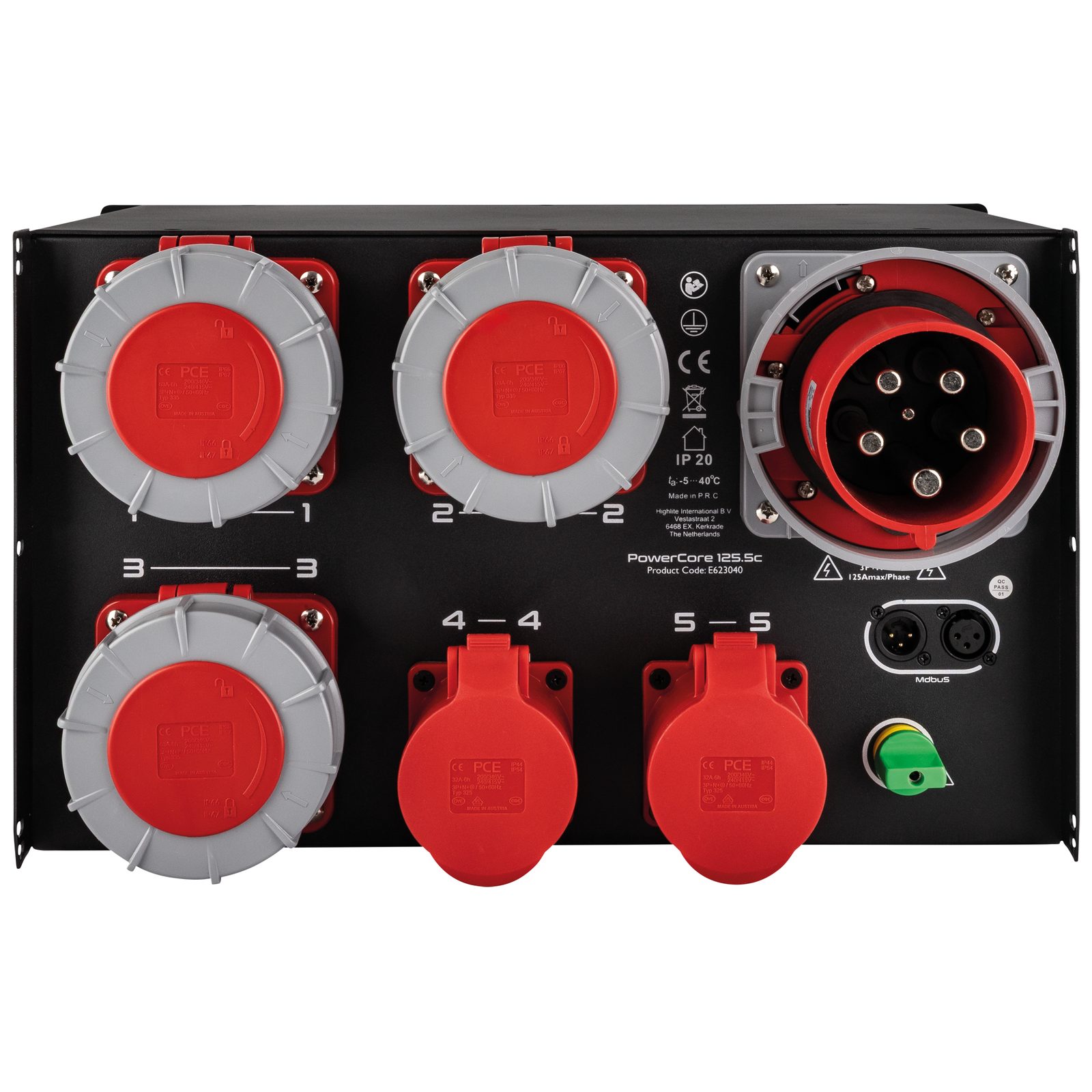 PowerCore 125.5c 2x CEE 32A + 3x CEE 63A - Showgear E623040