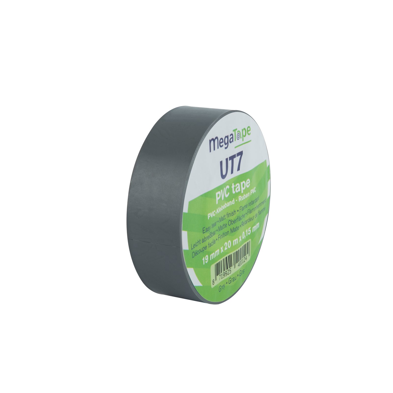 Nastro PVC UT7 Grey 19 mm / 20 m - MEGATAPE E700100