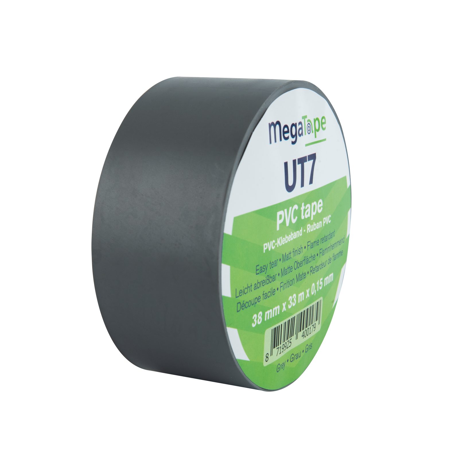 Nastro PVC UT7 Grey 33m x 38mm - MEGATAPE E700110