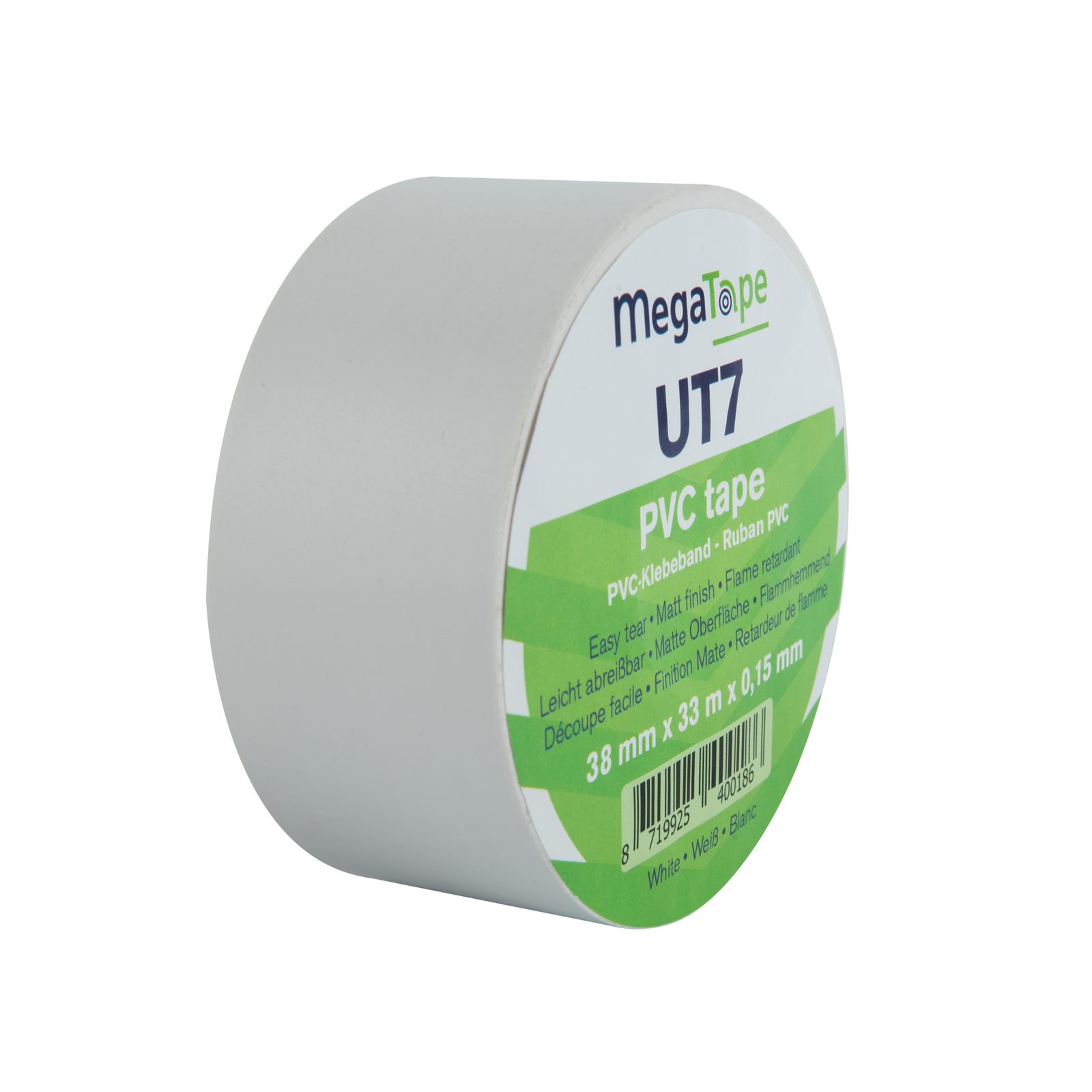 Nastro PVC UT7 White 33m x 38mm - MEGATAPE E700111
