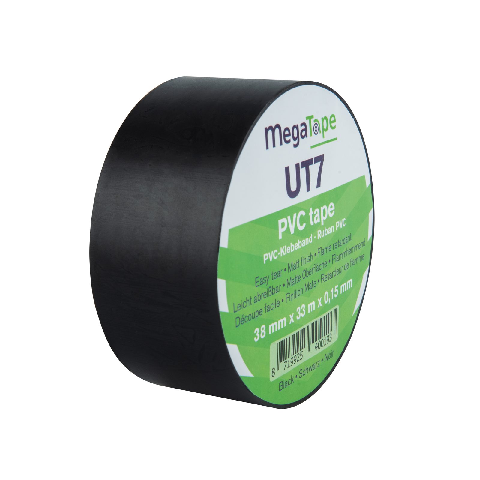 Nastro PVC UT7 Black 33m x 38mm - MEGATAPE E700112
