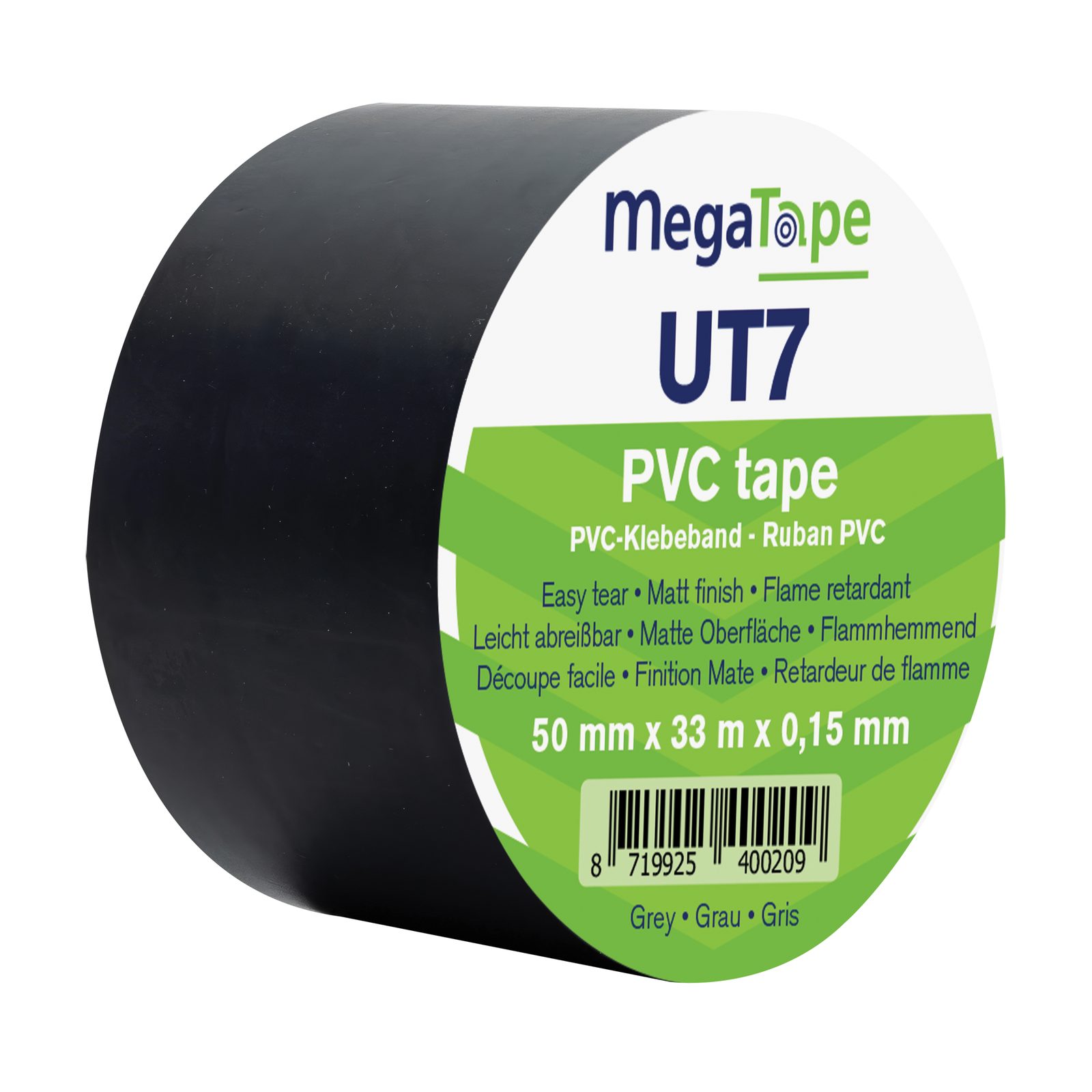 Nastro PVC UT7 Black 33m x 50mm - MEGATAPE E700122