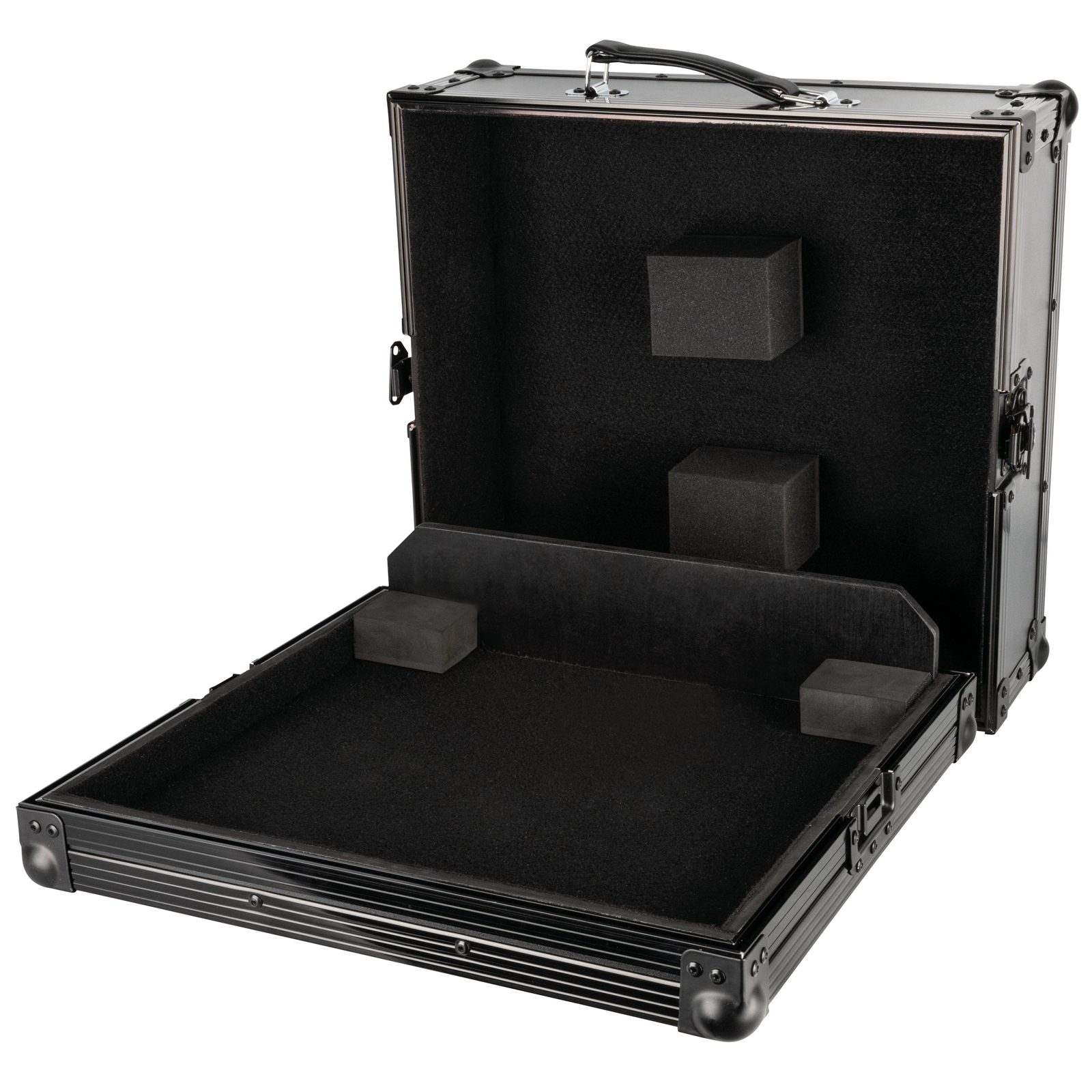 Flight case per giradischi 2 in compensato nero - Showgear E804003