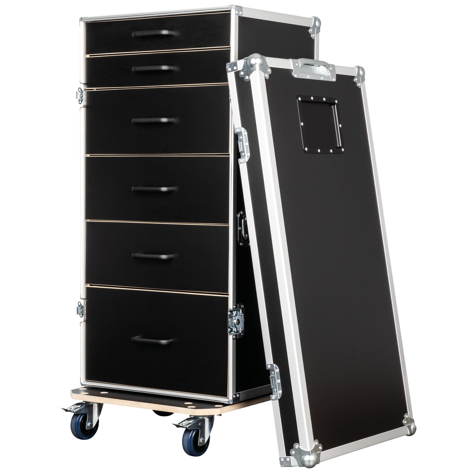 Drawer Case 1 con 6 Cassetti (2 bassi, 3 medi, 1 alto) Nero - Showgear E820030