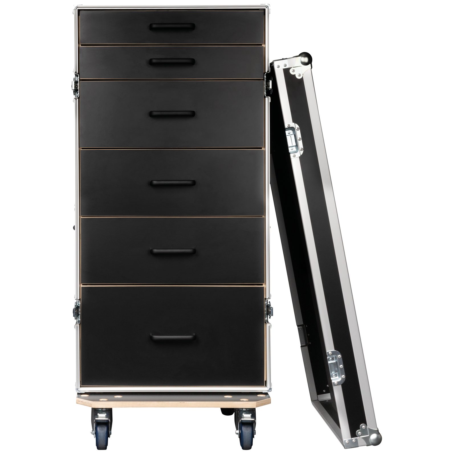Drawer Case 1 con 6 Cassetti (2 bassi, 3 medi, 1 alto) Nero - Showgear E820030