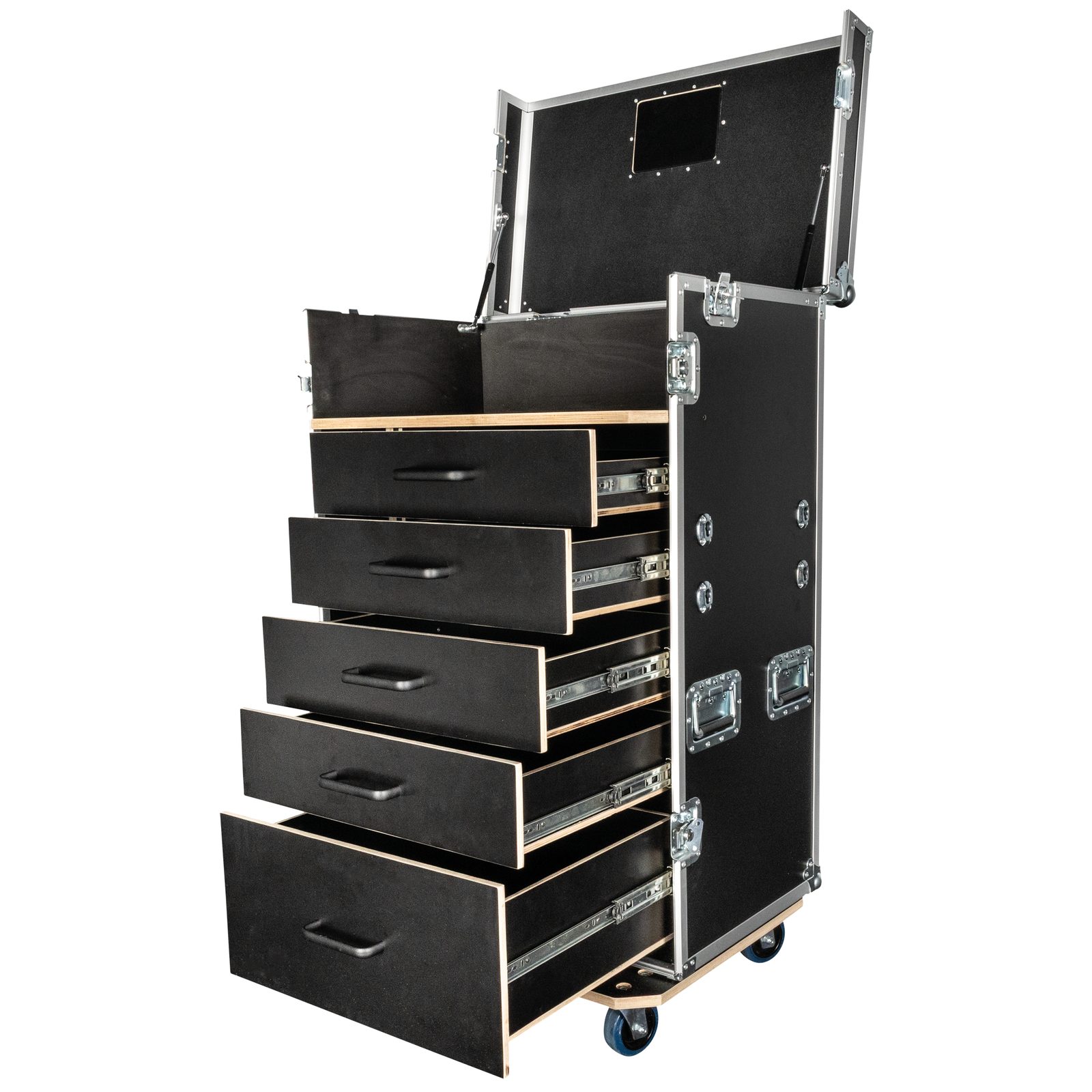 Drawer Case 2 con 5 Cassetti e Piani di Lavoro Regolabili - Showgear E820031