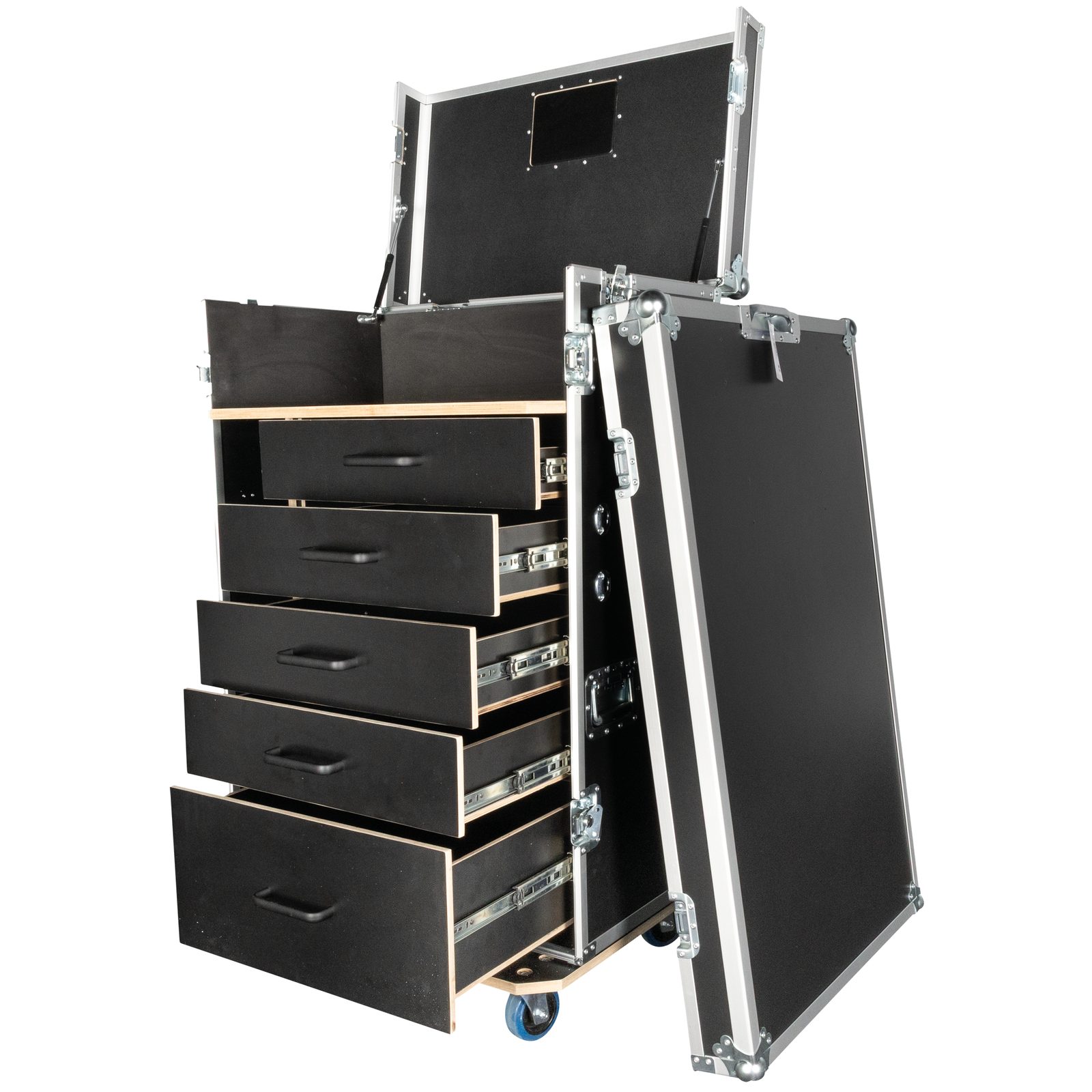 Drawer Case 2 con 5 Cassetti e Piani di Lavoro Regolabili - Showgear E820031