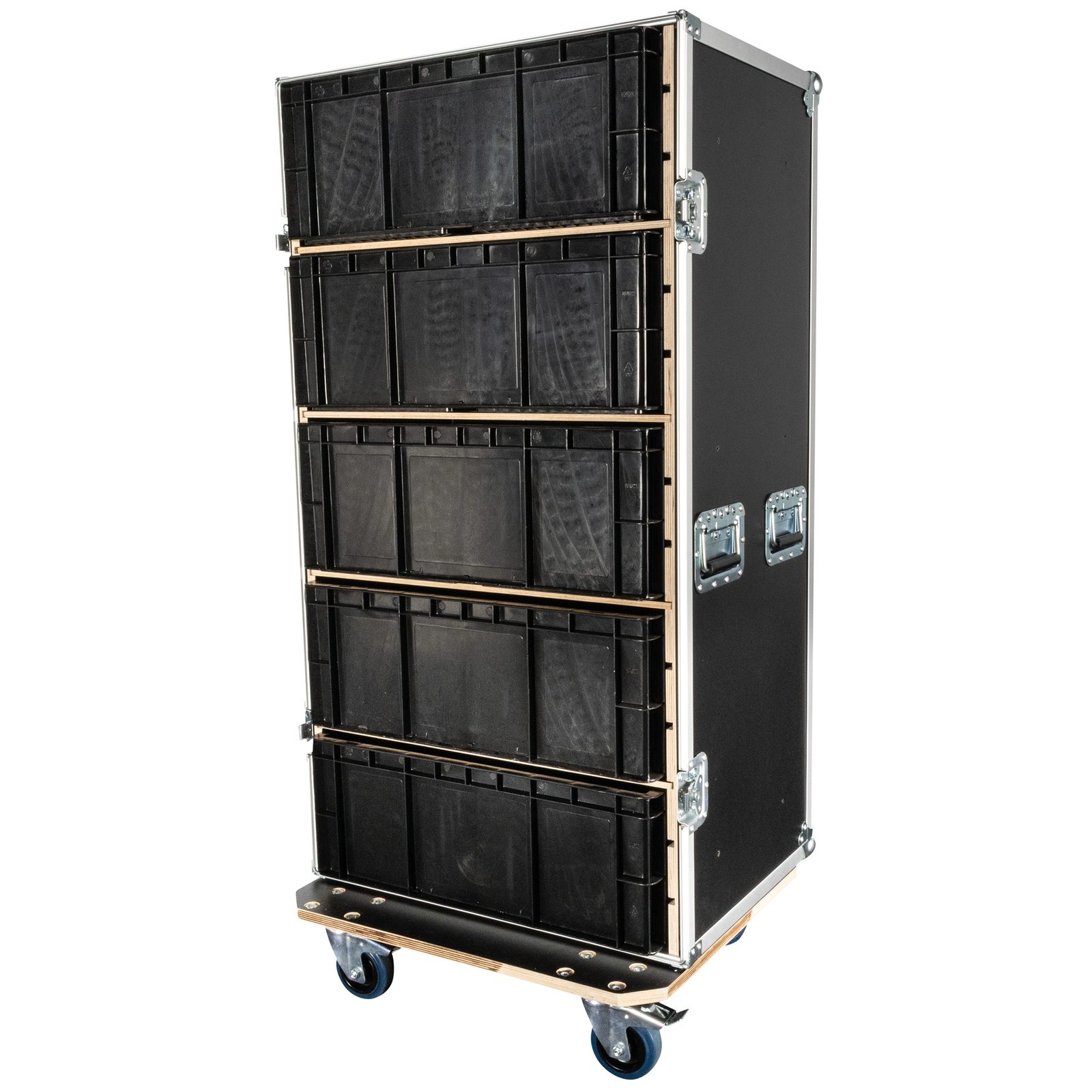 Storage Case 1 con 5 Casse Rimovibili Nero 1400x680x600mm - Showgear E820032