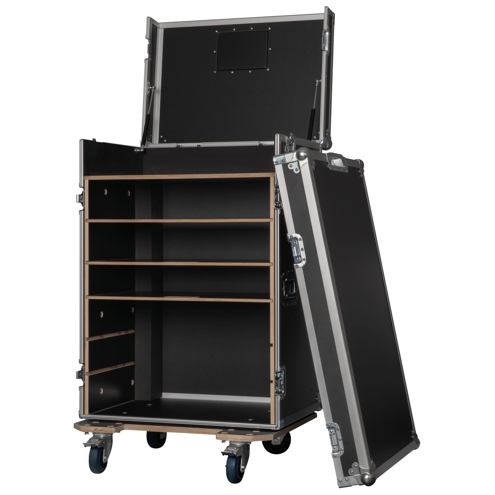 Storage Case 2 con 4 Casse Rimovibili e Piano di Lavoro Regolabile - Showgear E820033