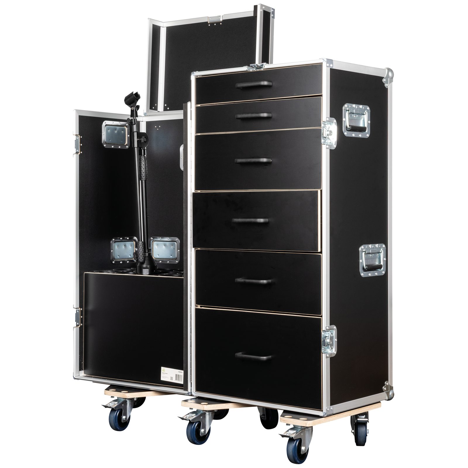 Drawer Case 3 con 6 Cassetti e Scomparto per 15 Aste Microfoniche - Showgear E820034