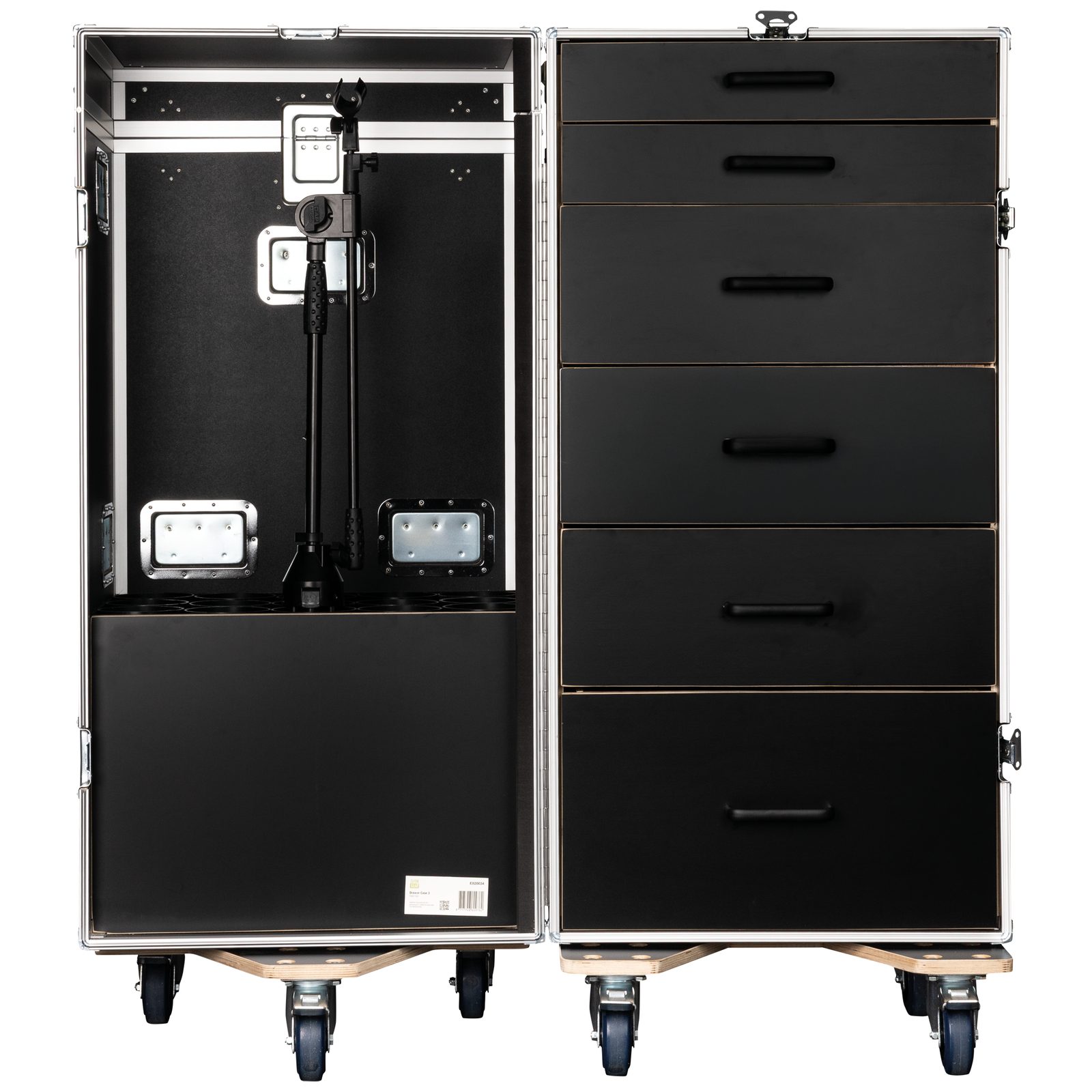 Drawer Case 3 con 6 Cassetti e Scomparto per 15 Aste Microfoniche - Showgear E820034