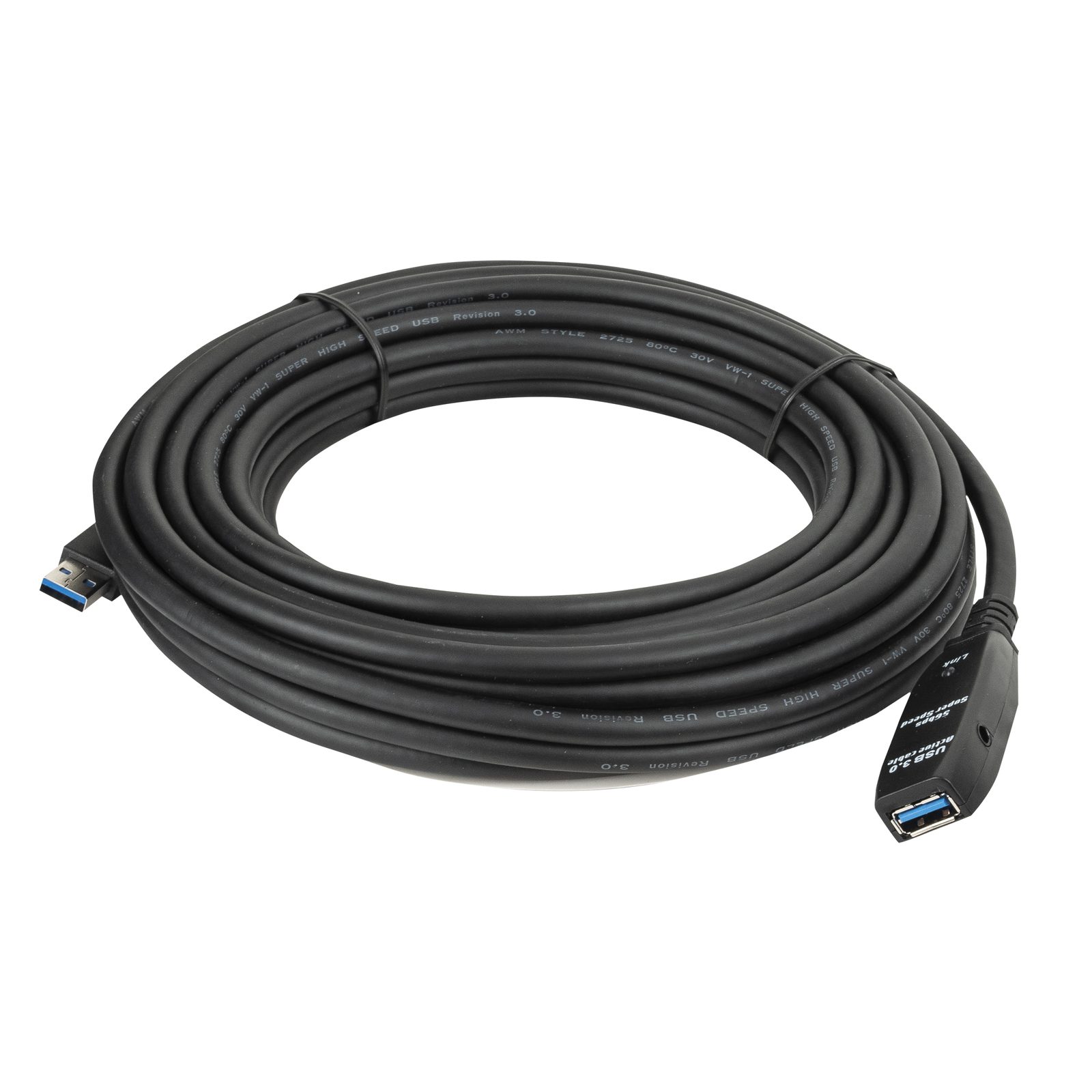 Prolunga USB 3.0 attiva maschio-femmina nera 15m - DAP FD5015