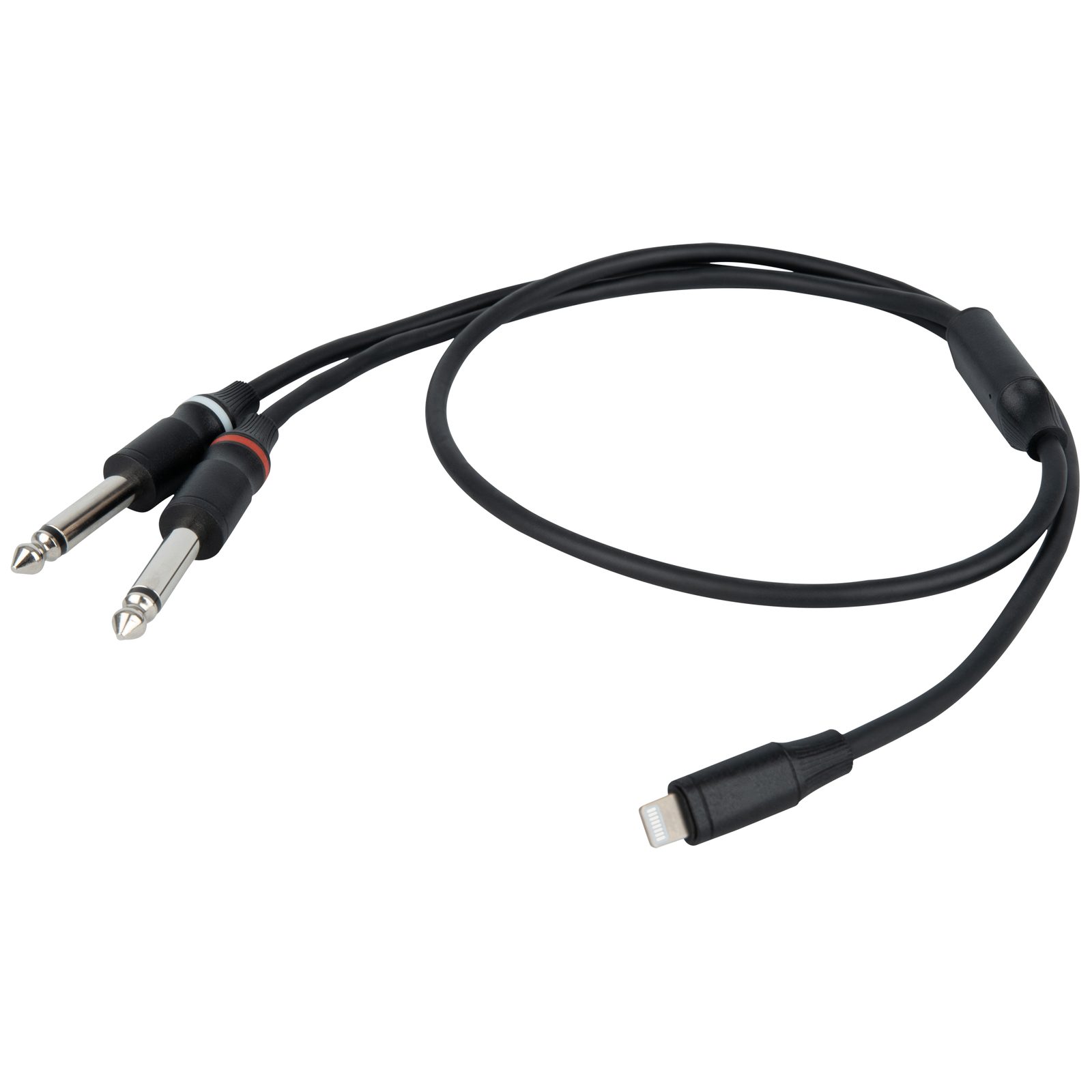 Cavo audio Lightning a 2 jack mono 6.3mm 0.75m - DAP FL10175