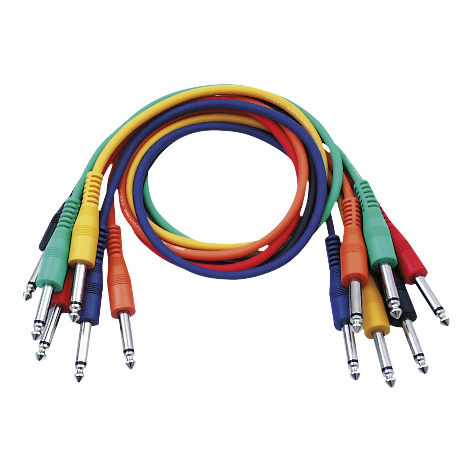 Set 6 cavi patch TS 6,3 mm sbilanciati 60 cm multicolore - DAP FL1160