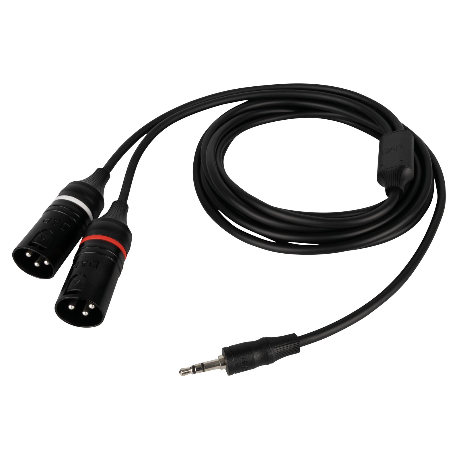 Cavo audio mini-jack stereo a 2 XLR maschio 3 m, nero - DAP FL1203