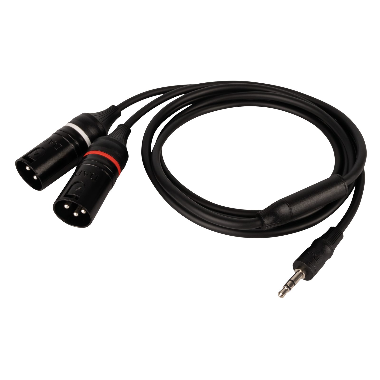 Cavo audio mini-jack stereo a 2 XLR maschio 0,75 m, nero - DAP FL12075