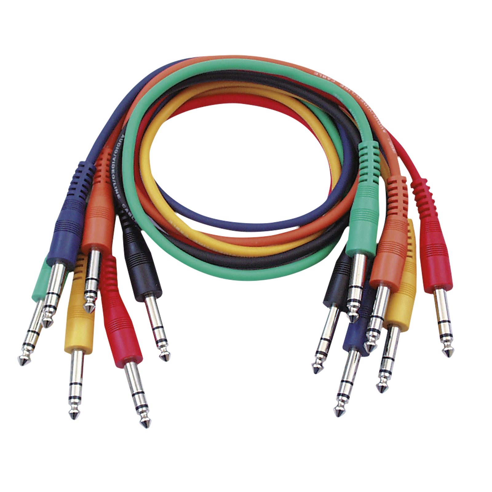 Set 6 cavi patch bilanciati TRS 6,3 mm, 30 cm, multicolore - DAP FL1230