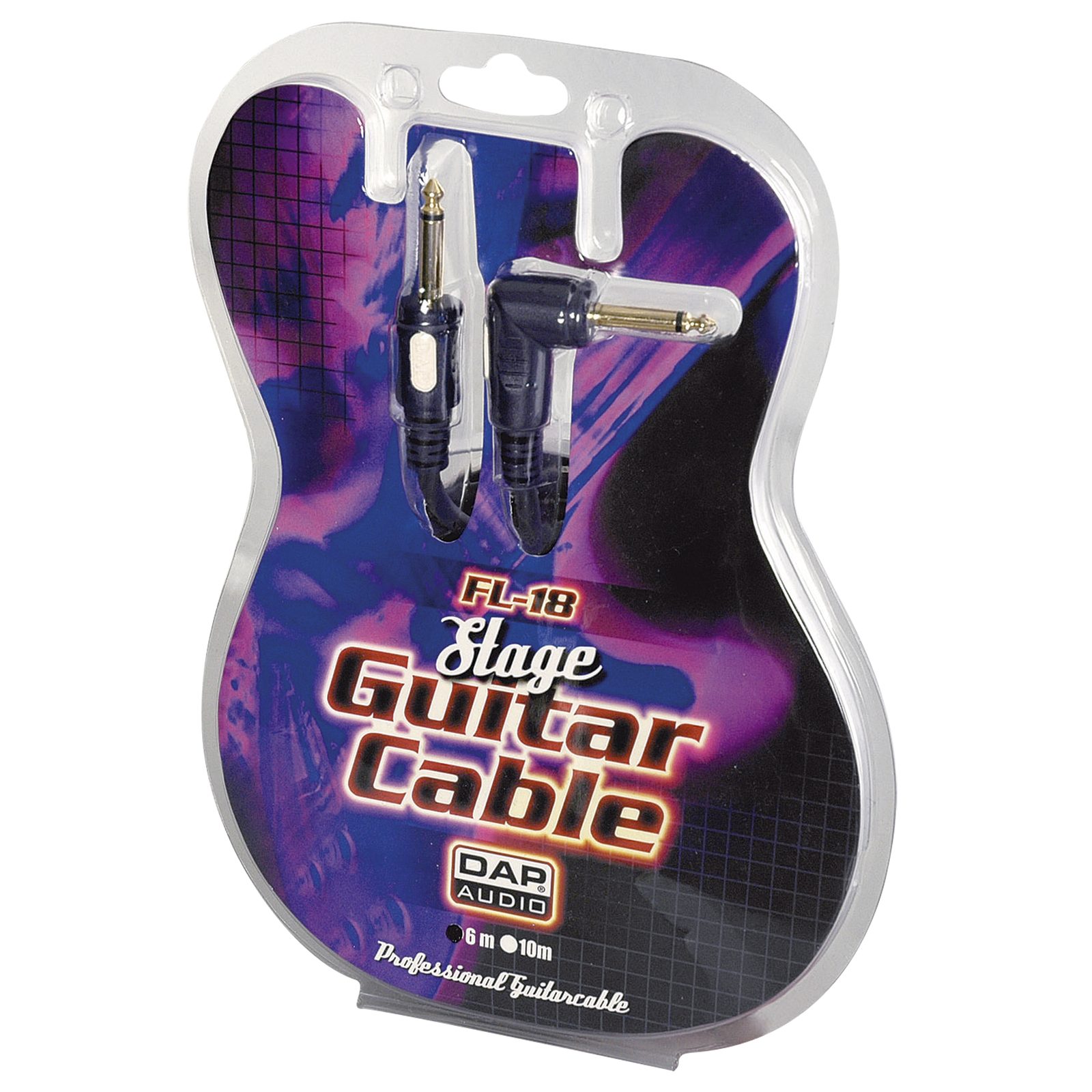 Stage Guitar Cable straight Ø 6 mm to 90° 6m - DAP FL186
