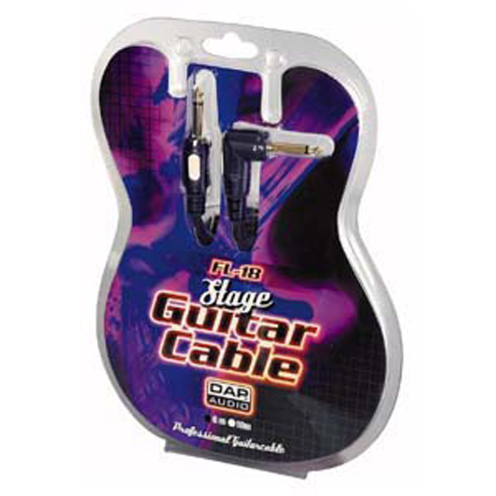 Stage Guitar Cable straight Ø 6 mm to 90° 6m - DAP FL186