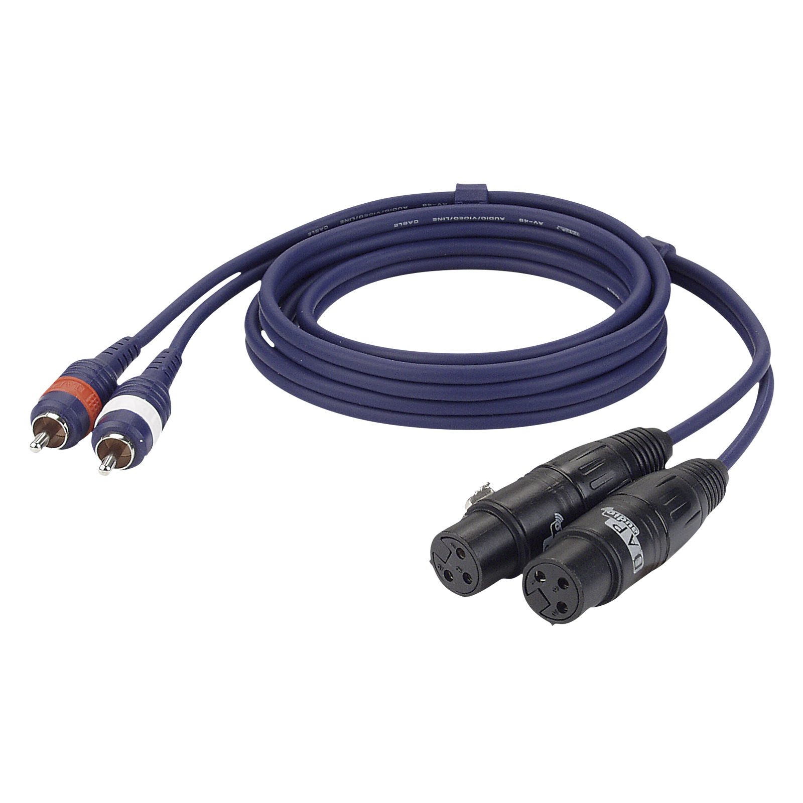 Cavo audio 2 RCA maschio L/R a 2 XLR femmina 3 poli, 3m - DAP FL253