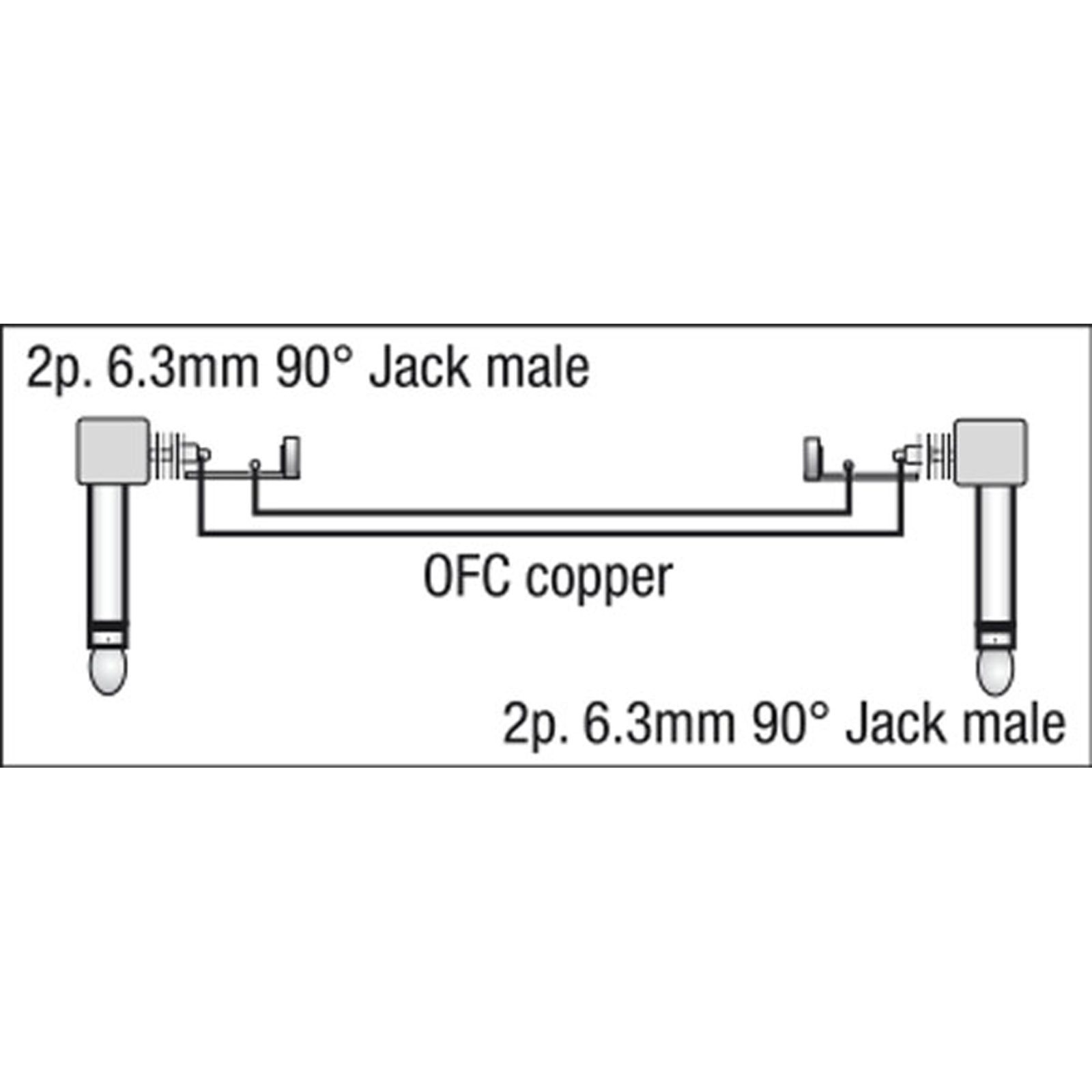 6 patch audio colorati TS 6.3 mm unbal. 30 cm 90°-90° - DAP FL4130