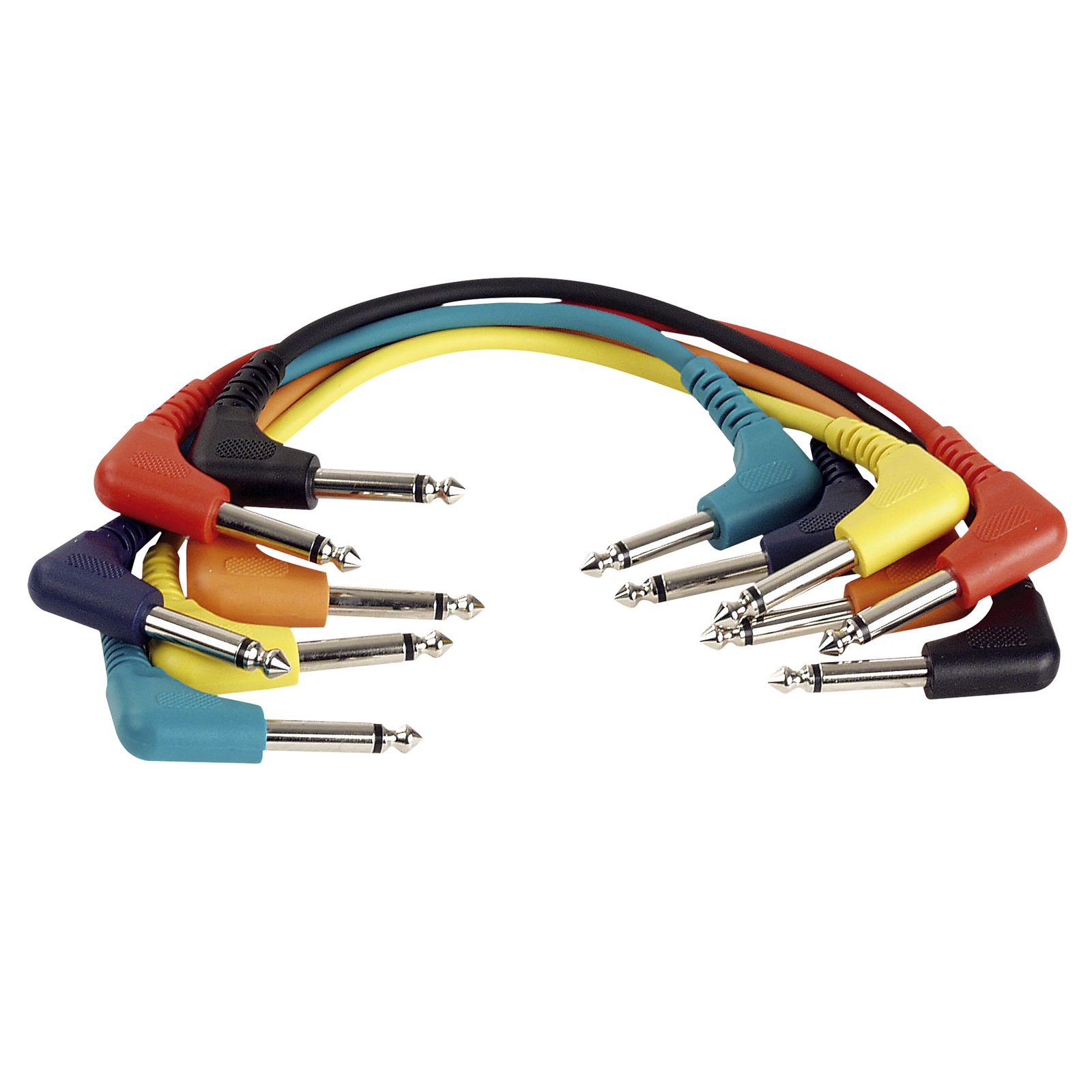 6 patch audio colorati TS 6.3 mm unbal. 60 cm 90°-90° - DAP FL4160