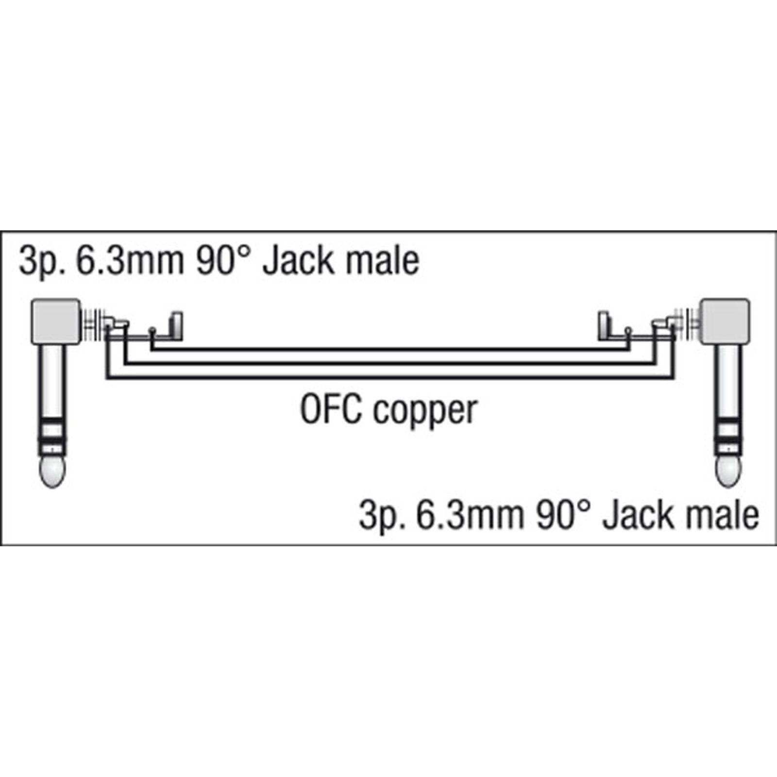 6 patch audio bilanciati TRS 6.3 mm 30 cm 90°-90° - DAP FL4230