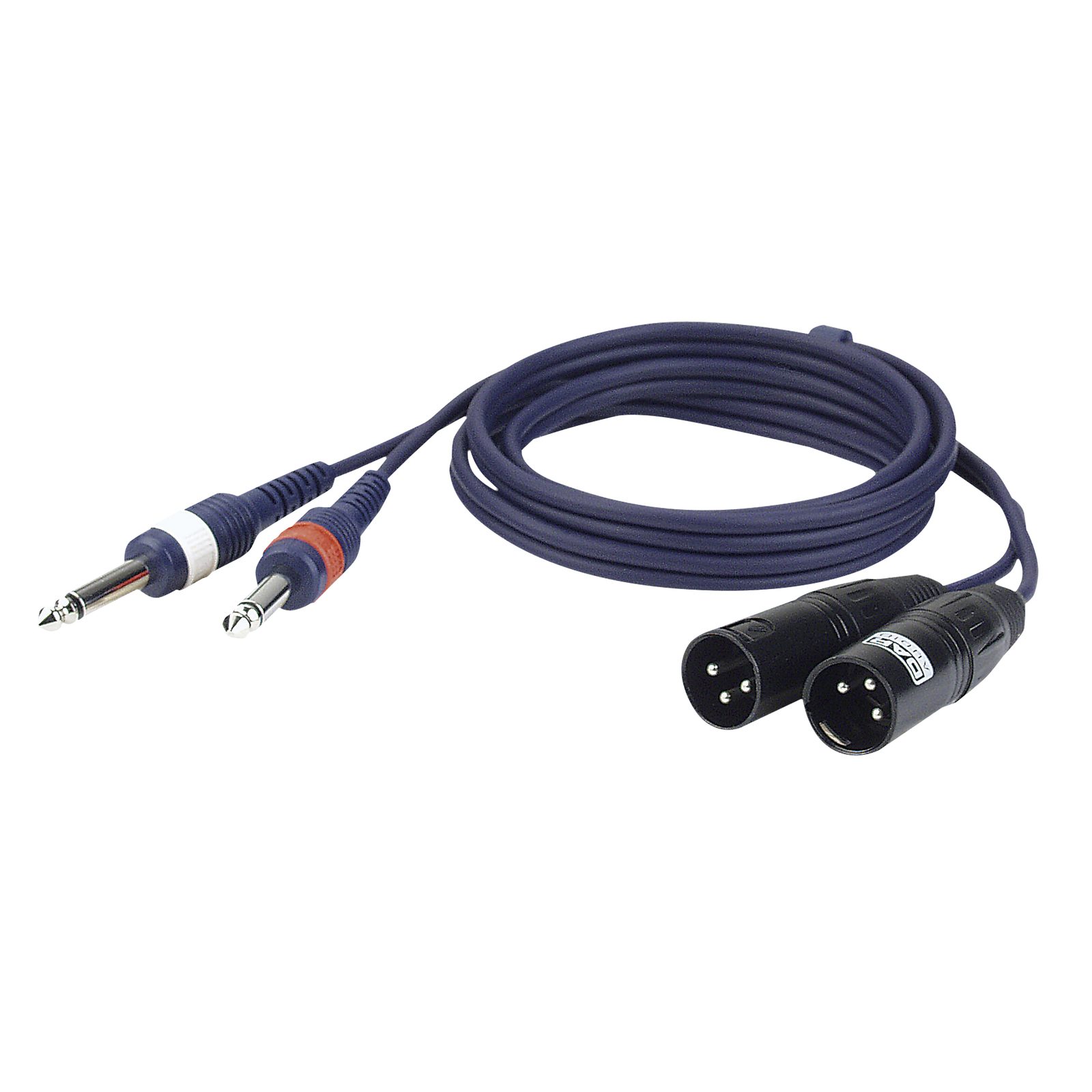 Cavo audio 2x Jack TS 6.3mm a 2x XLR maschio 3P 3m - DAP FL443