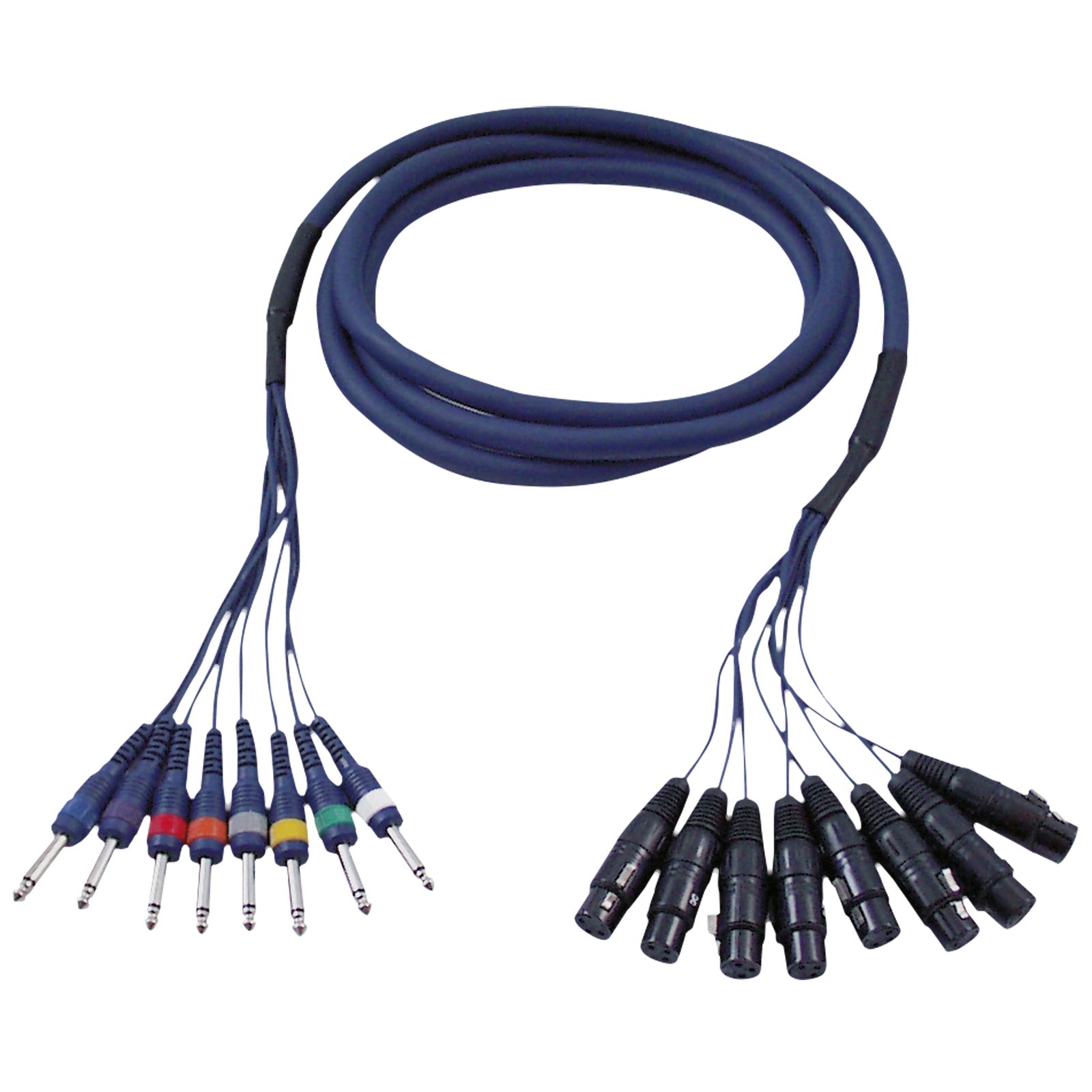 Snake 8 canali XLR femmina a Jack mono 3m - DAP FL61300