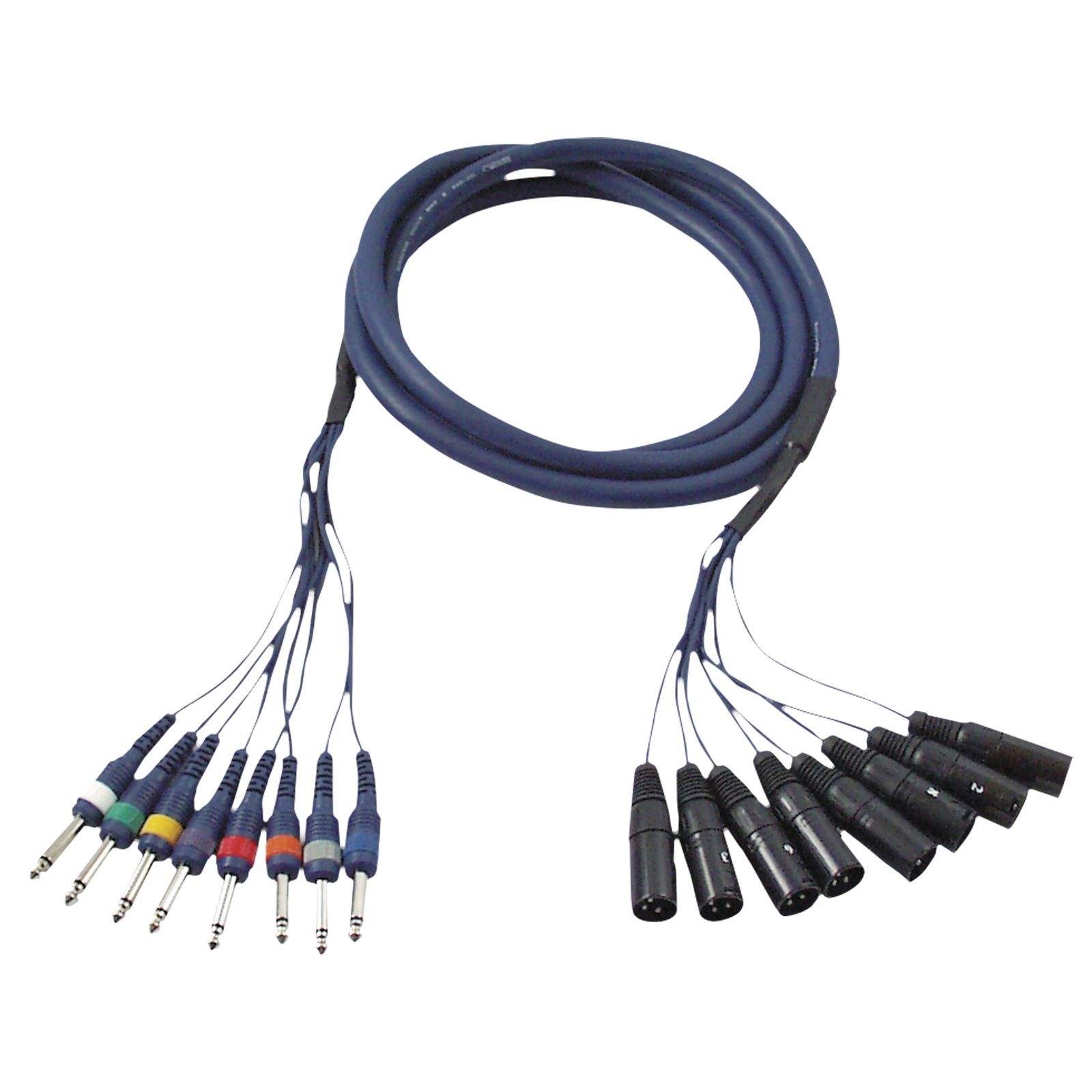 Snake 8 canali XLR maschio a Jack mono 3m - DAP FL62300