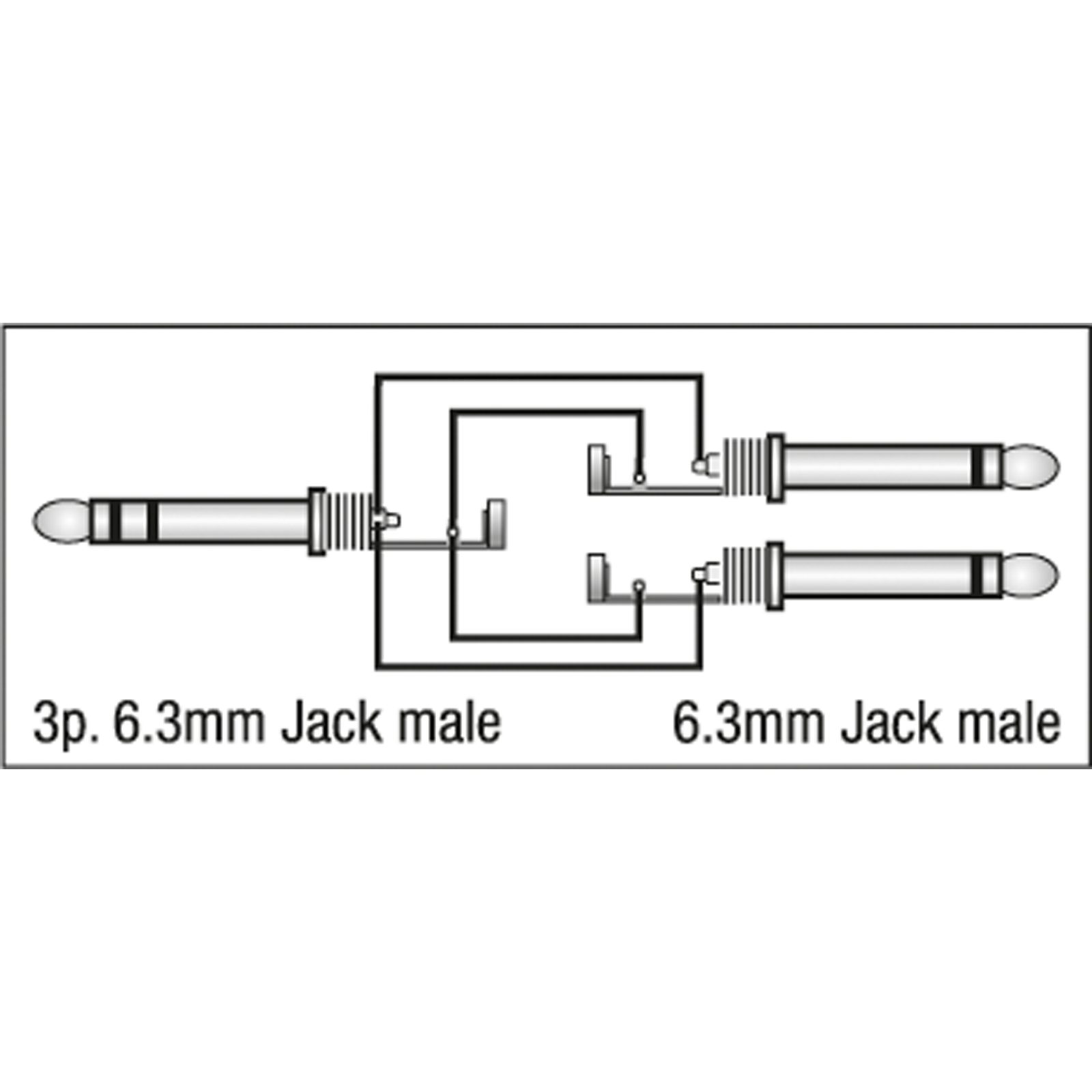 Snake audio 8x TS 6.3mm mono a 4x TRS 6.3mm stereo, 3m, blu - DAP FL69300