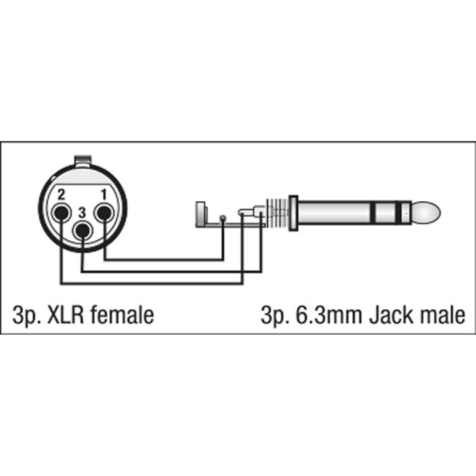 Adattatore XLR 3P femmina a Jack stereo 6.3mm maschio - DAP FLA24