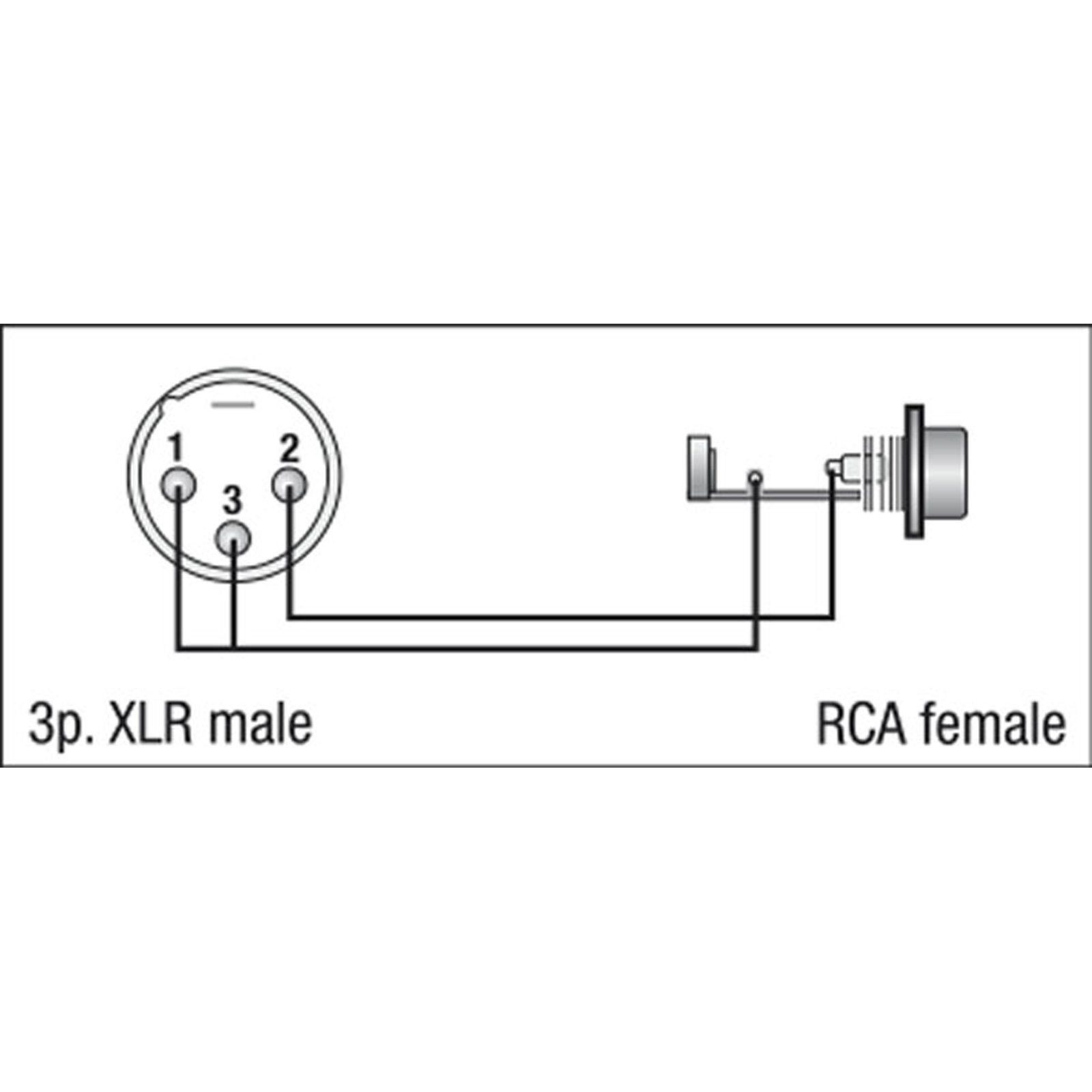 Adattatore XLR 3P maschio a RCA femmina - DAP FLA34