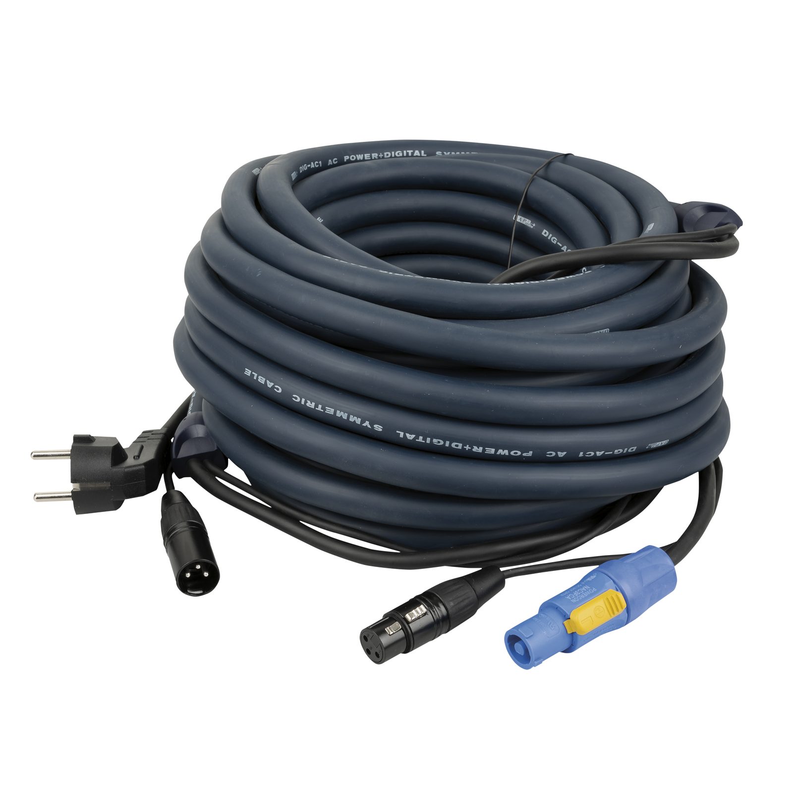 Cavo DMX/Power Schuko-powerCON XLR 3P M/F 20m - DAP FP0620
