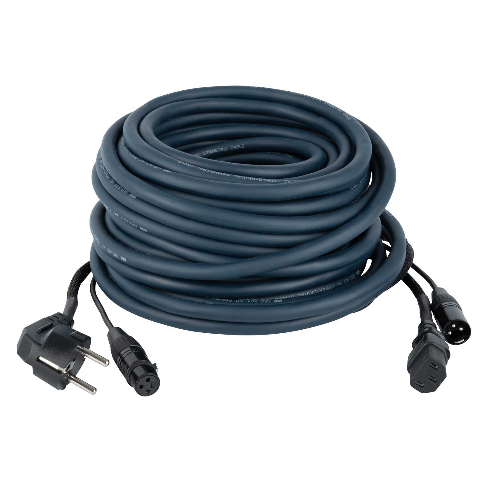 Cavo audio/power Schuko/XLR F - IEC/XLR M 15m Blu - DAP FP0815