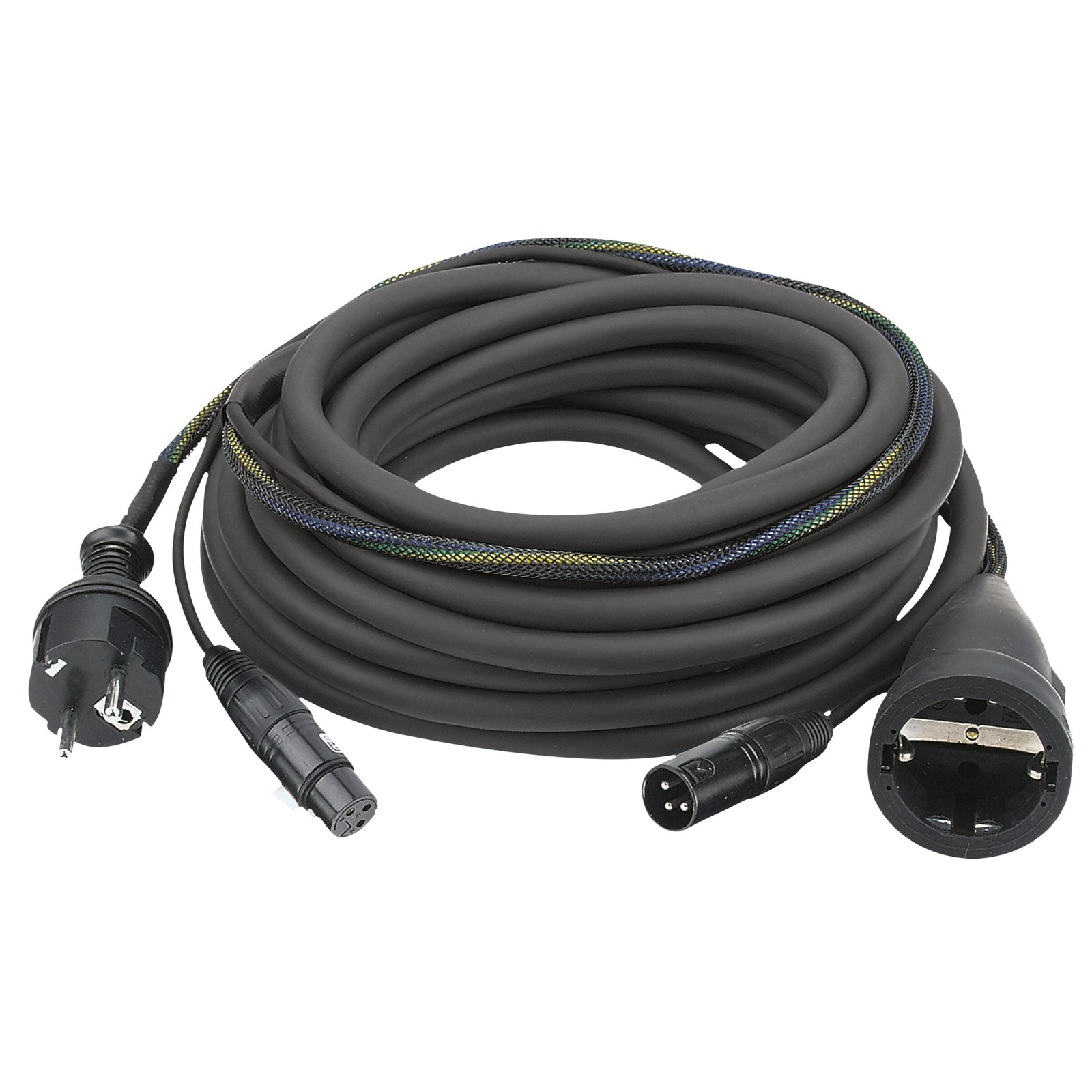 Cavo audio/power Schuko/XLR F - Schuko/XLR M 10m Nero - DAP FP0910B