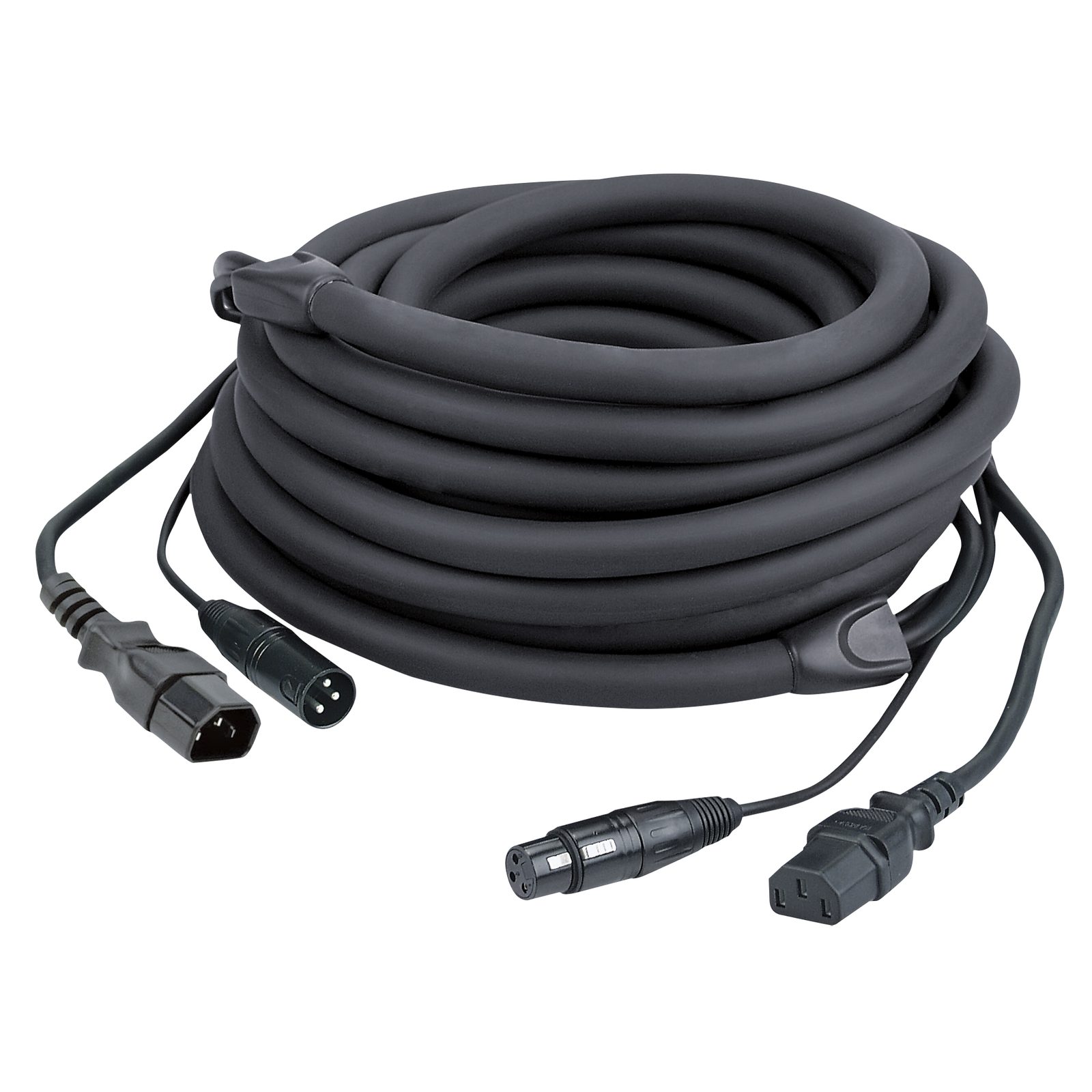 Cavo DMX/Power con IEC e XLR 1.5m Black - DAP FP12150B