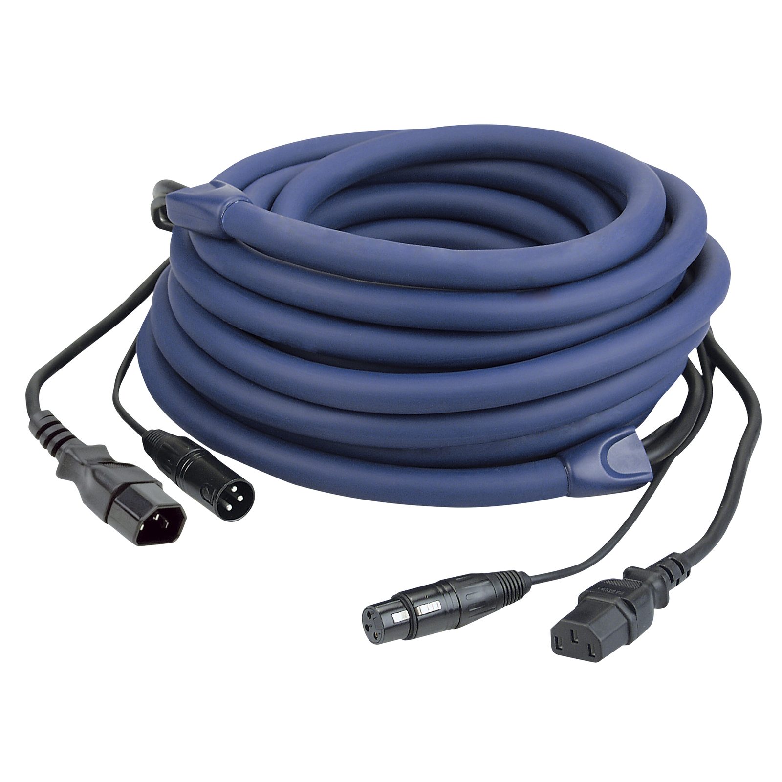 Cavo DMX/Power con IEC e XLR 6m Blue - DAP FP126
