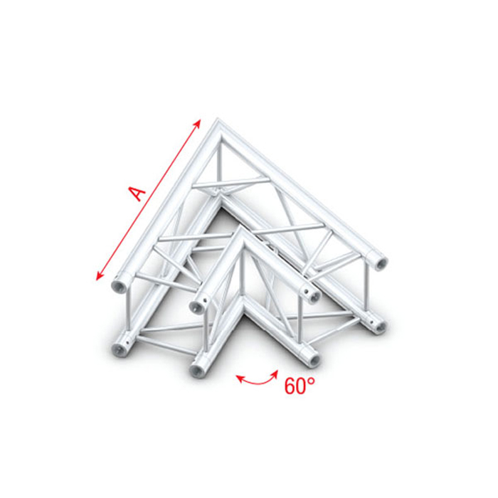 Pro-30 Square F Truss – Corner F, Silver – Milos FQ30002