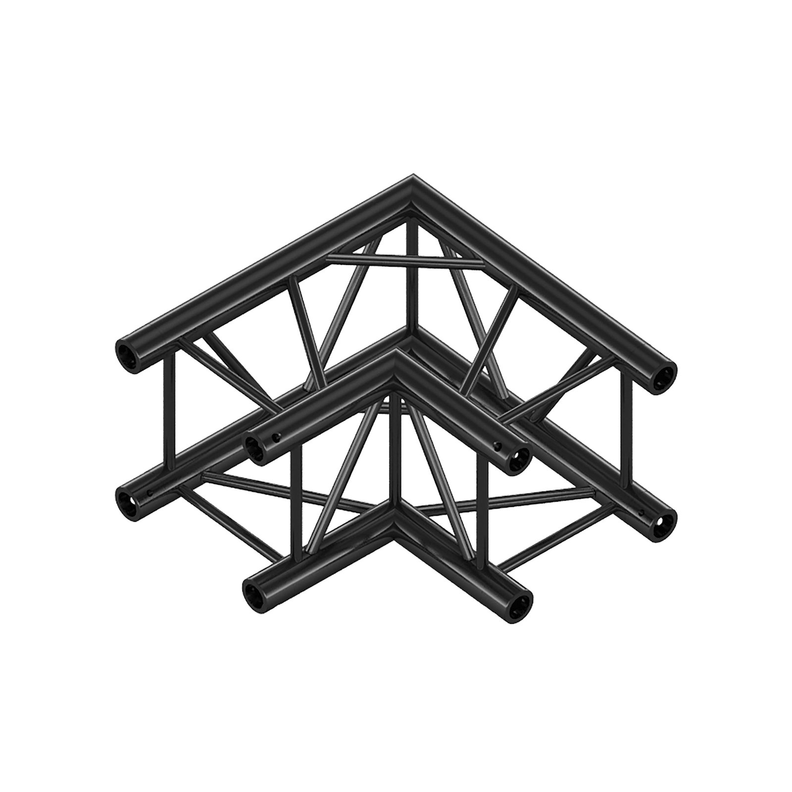 Angolo 90° Heavy Duty Pro-30 Square F Truss (Prolyte Ø 27,8mm compatibile), Black - Milos FQ30003HDB