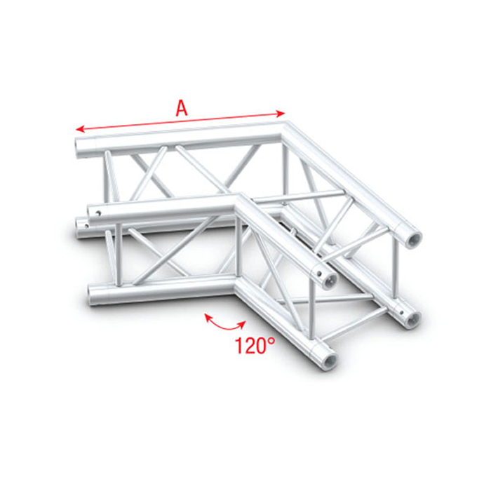 Corner F Pro-30 Square F Truss (Prolyte Ø 27,8mm compatibile), Silver - Milos FQ30004