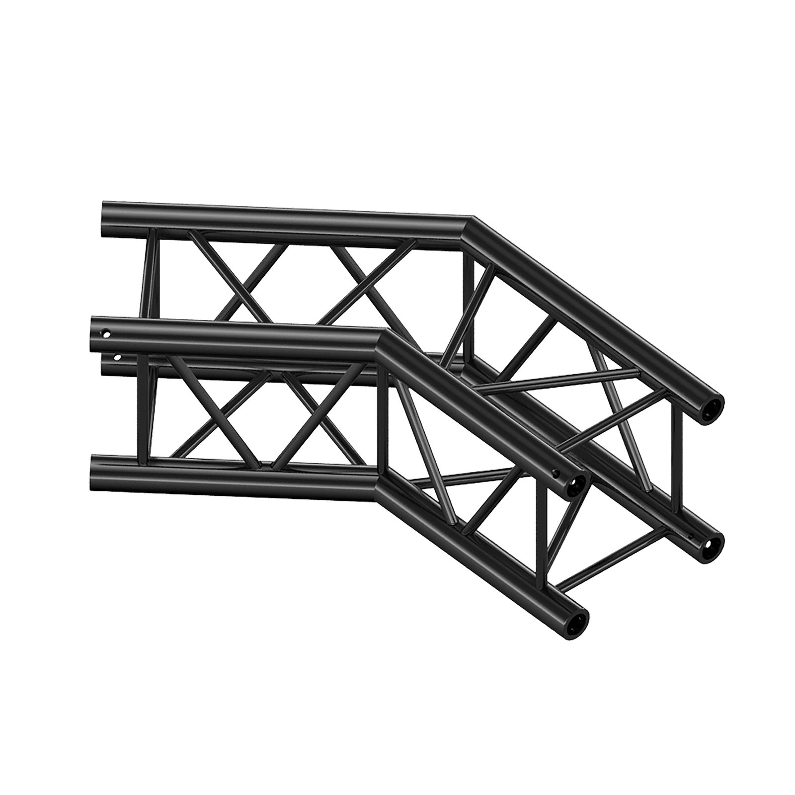Angolo 135° Heavy Duty Pro-30 Square F Truss (Prolyte Ø 27,8mm compatibile), Black - Milos FQ30005HDB