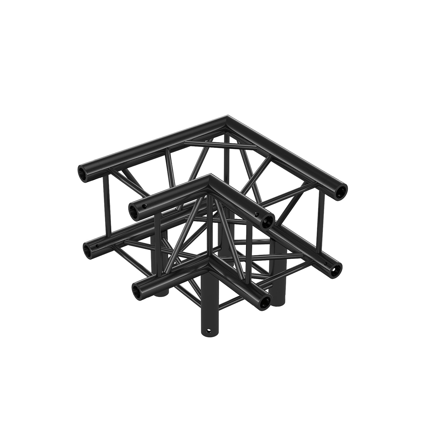 Pro-30 Square F Truss - Corner 3-way F Heavy Duty Black - Milos FQ30012HDB